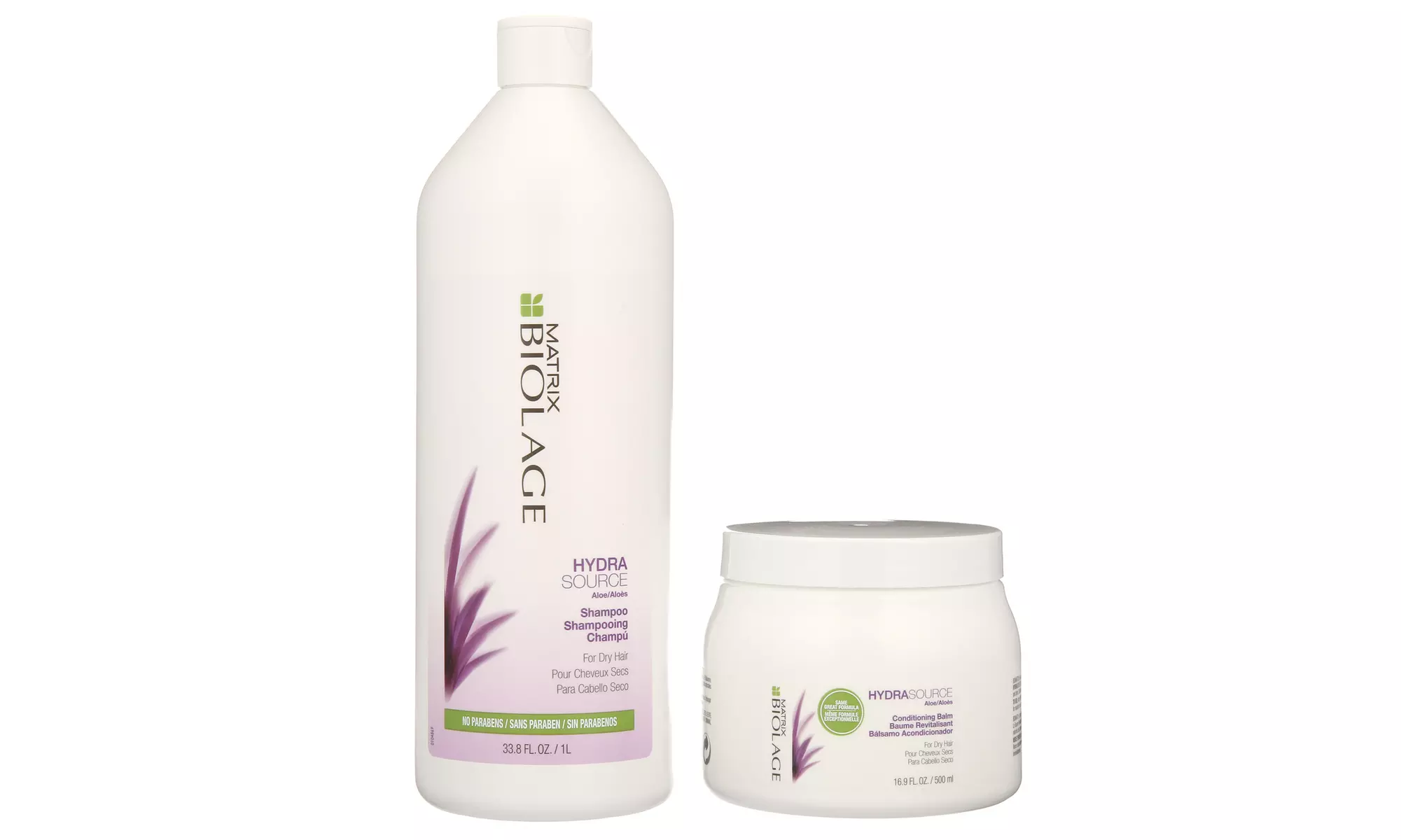 Matrix Biolage Hydra Source Shampoo 33.8 oz & Conditioning Balm 16.9 oz - Primary Image