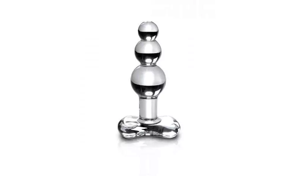 Clear Hand Blown Glass Anal Plug - Primary Image