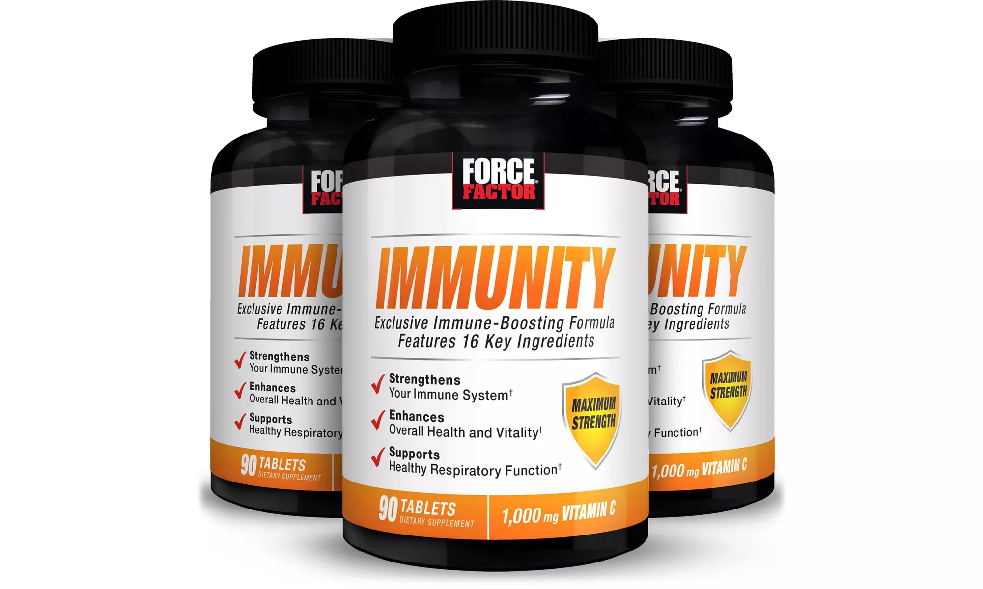 Force Factor Immunity, Immune System Booster with Zinc and Vitamin C, Pack of 3 - Primary Image