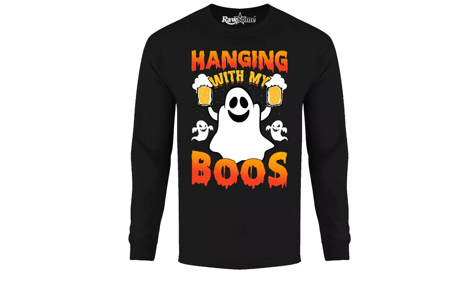 Men Creepy Scary Halloween Long Sleeve Shirt (S-2XL)