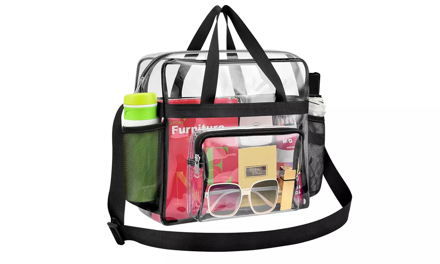 Clear PVC Stadium Approved Sling Bag Crossbody Purse Fanny Pack