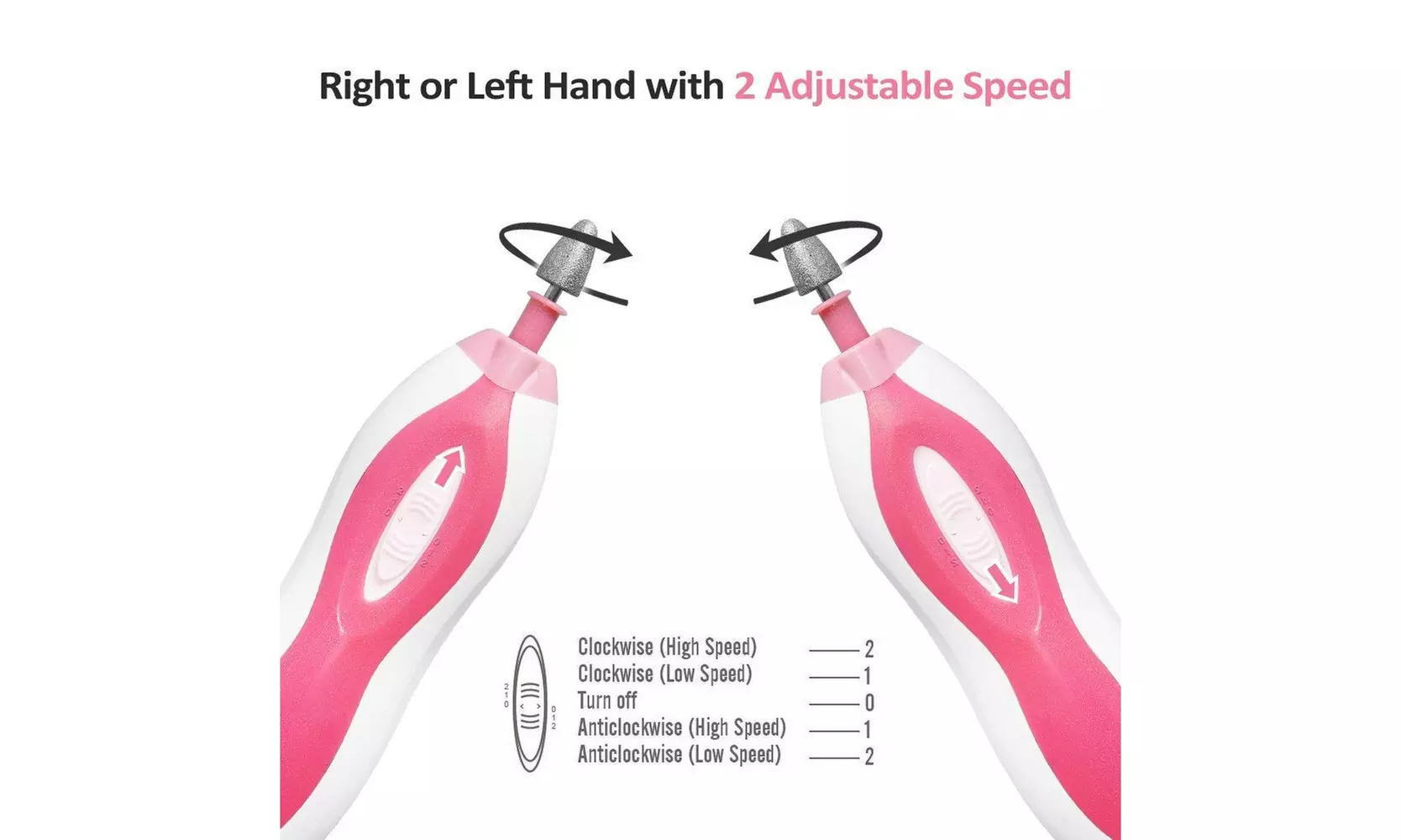 Manicure Drill Nail Buffer Electric Nail File Shaper Trimmer - Second Medium