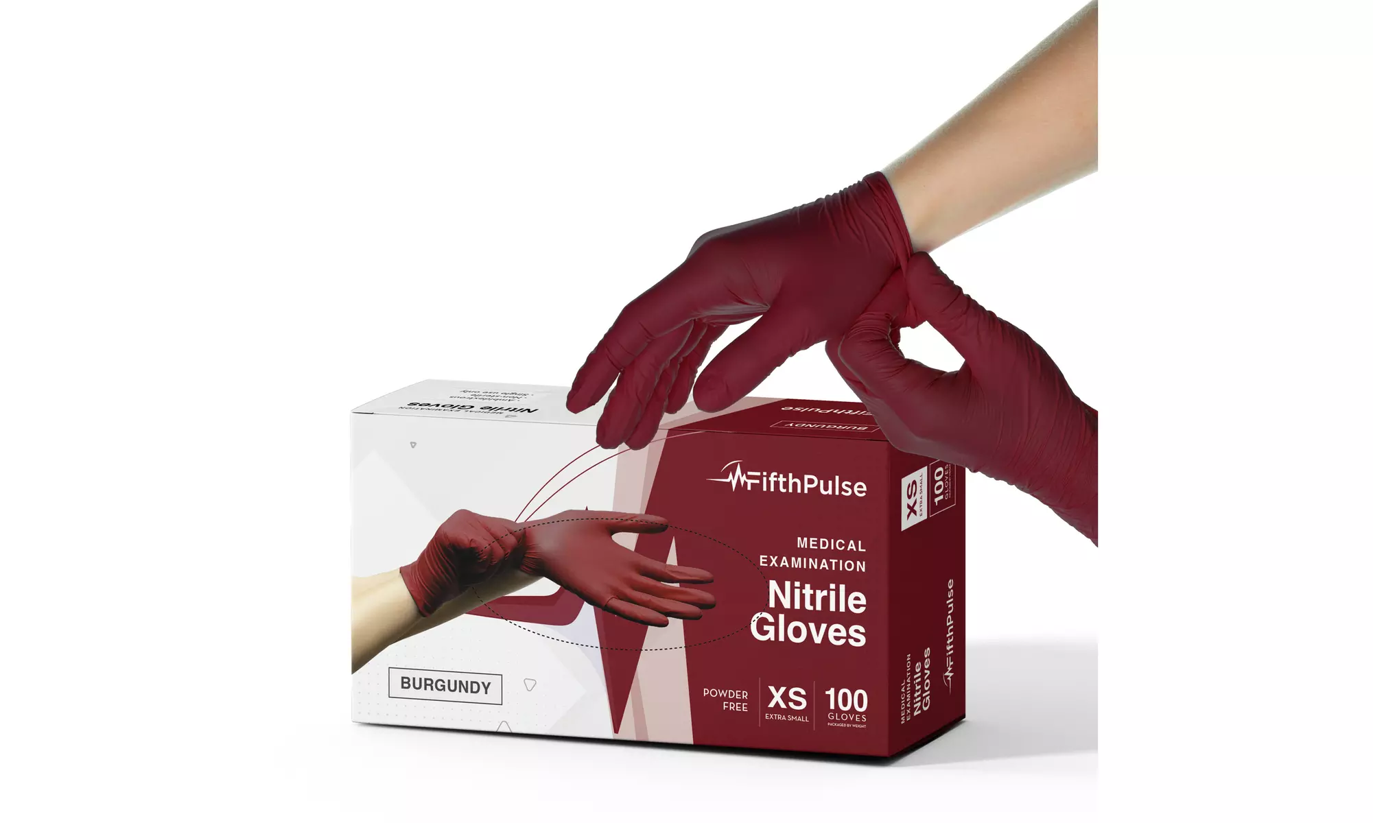 Fifth Pulse Nitrile Exam Latex Free & Powder Free Gloves - Box of 100