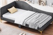 Costway Twin/Full Upholstered Daybed Rivet-Tufted Platform Bed with Metal Legs - Second Medium