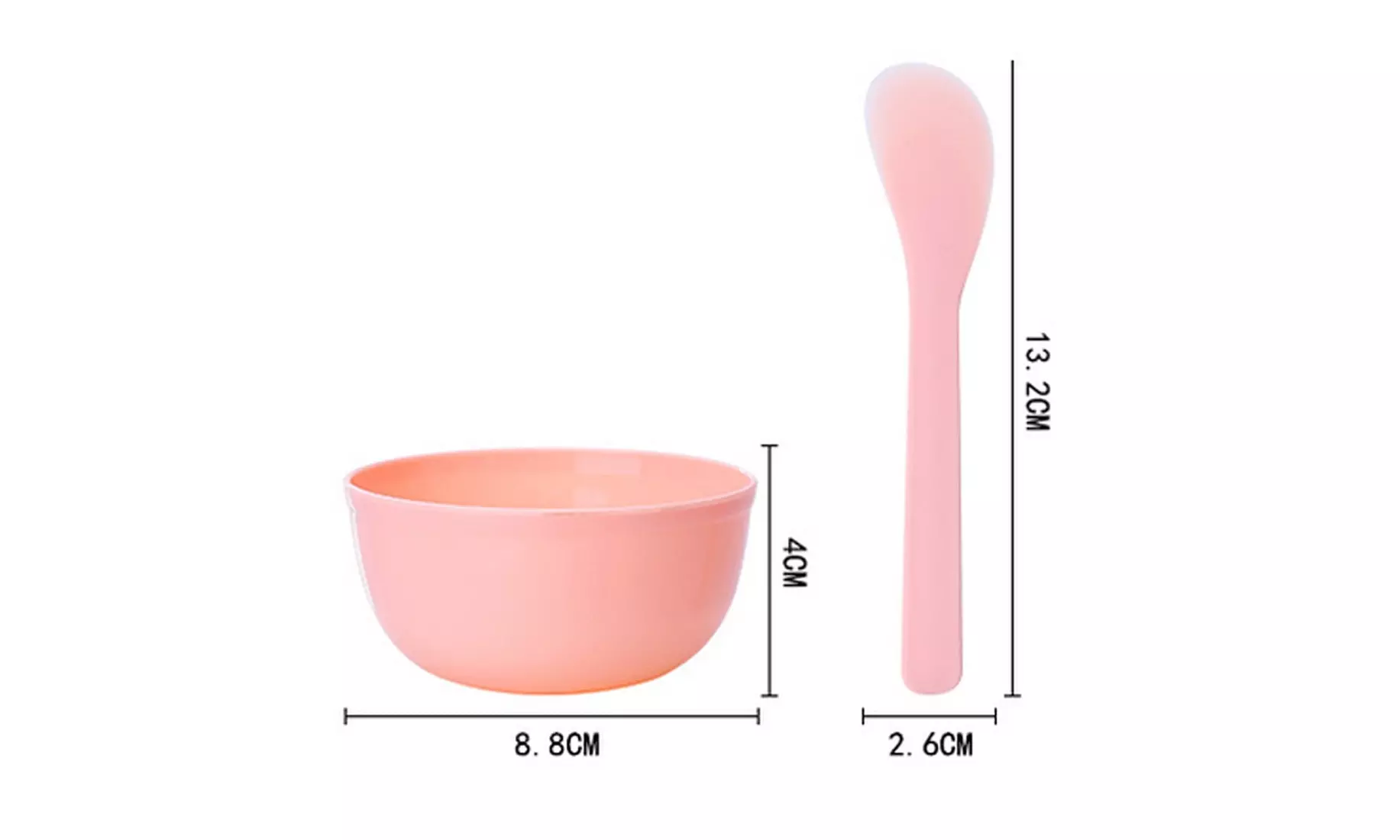 Plastic Film Bowl with Mask Spoon Stick Set - Second Medium