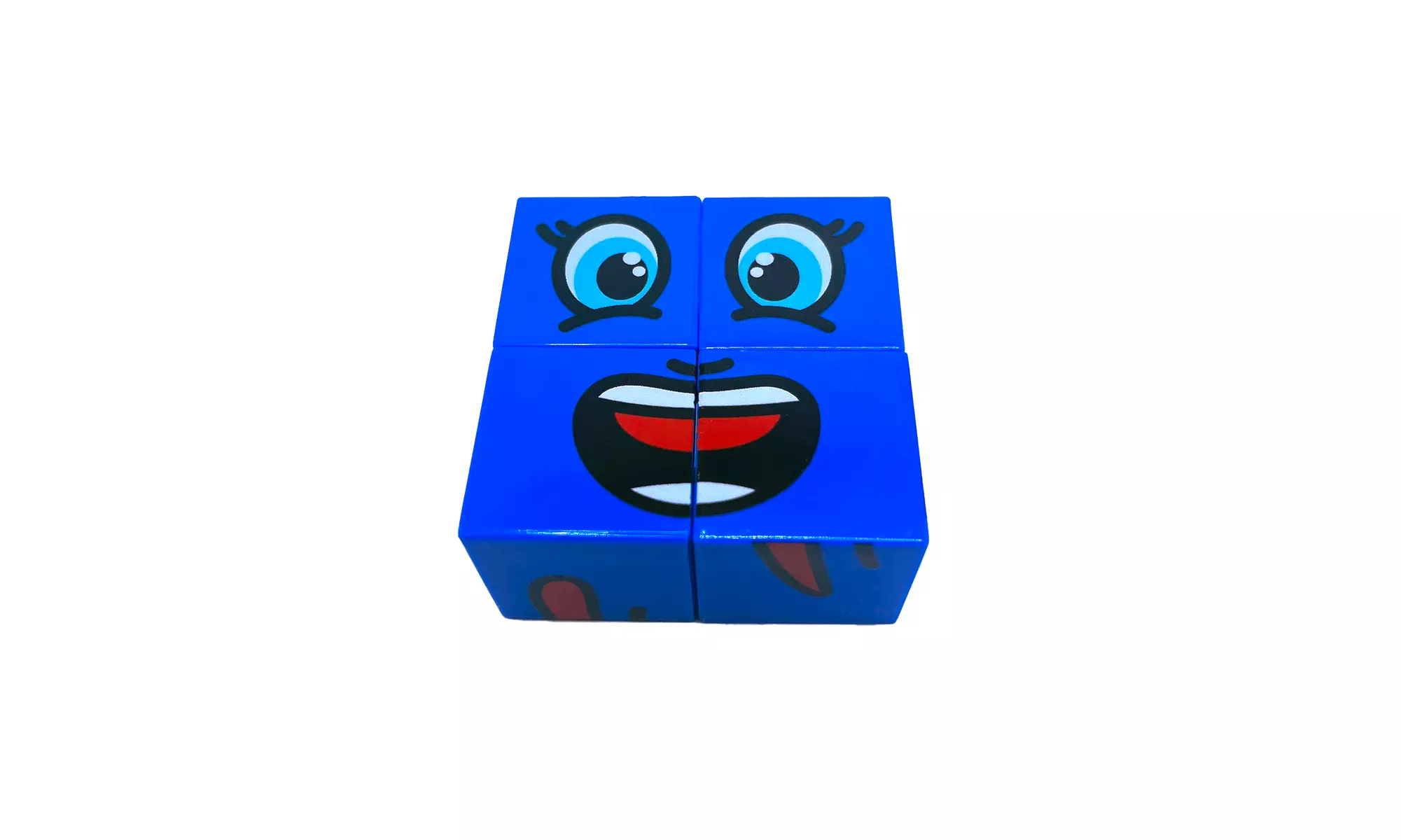 Zummy Face Change Board Game with 16 Cubes and Game Bell, 2-4 Players Party Game