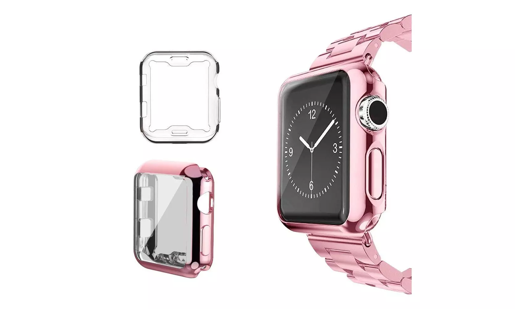Waloo 2 Pack Electroplate Case for Apple Watch Series 1to 9