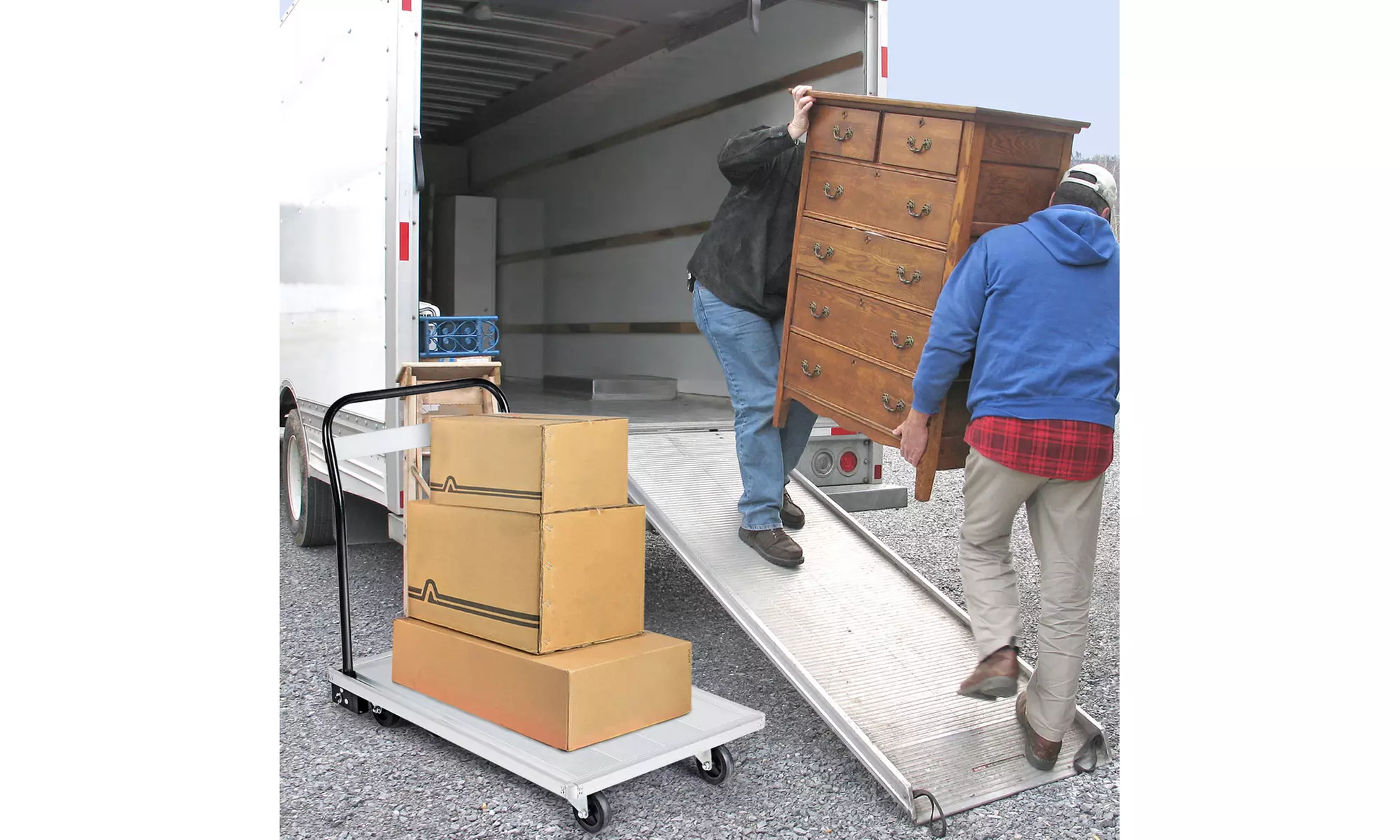 Folding Aluminum Platform Truck Moving Platform Hand Truck 770LB Weight Capacity - Primary Image