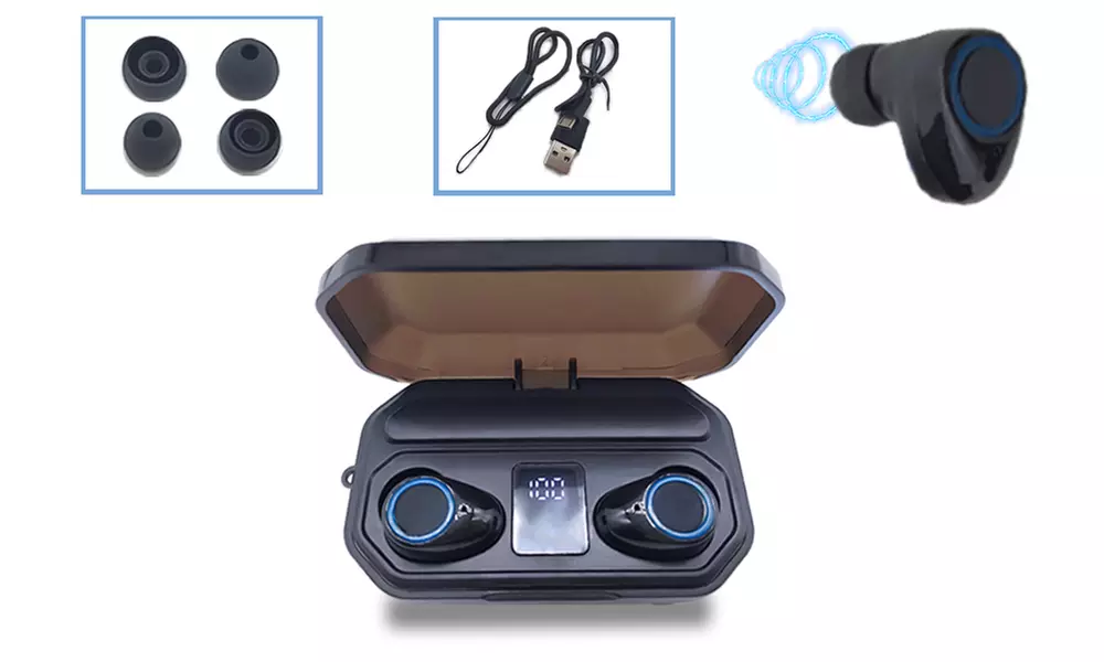 9D Noise Reduction Wireless Bluetooth 5.0 Headset TWS Mini Earbuds Headphone - Second Medium