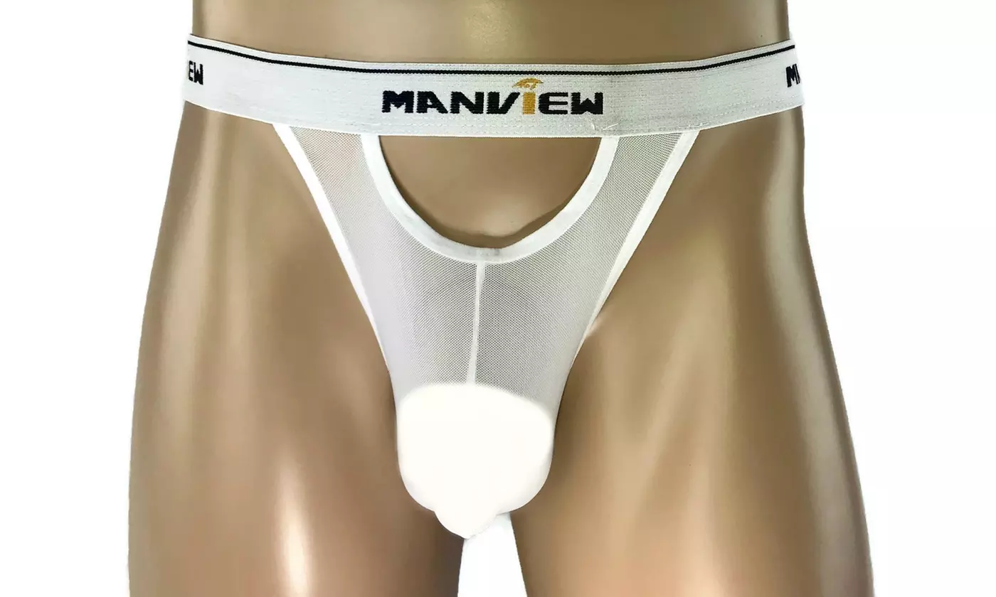 Micro Thong Underwear Sheer Pouch Sexy See Through Tangas Para Hombre - Second Medium