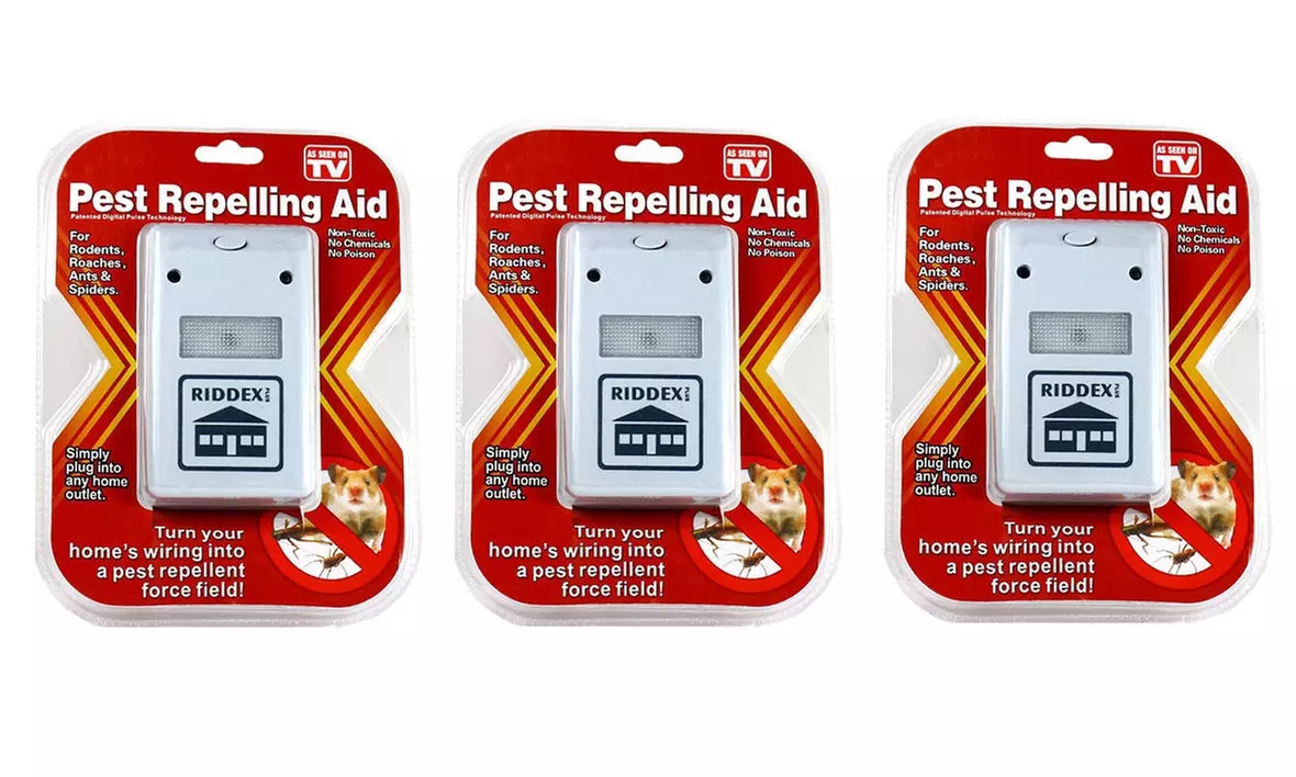 3 Riddex Plus Pest Repellent for Rodents, Roaches, Ants, Spiders. As Seen on TV - Primary Image