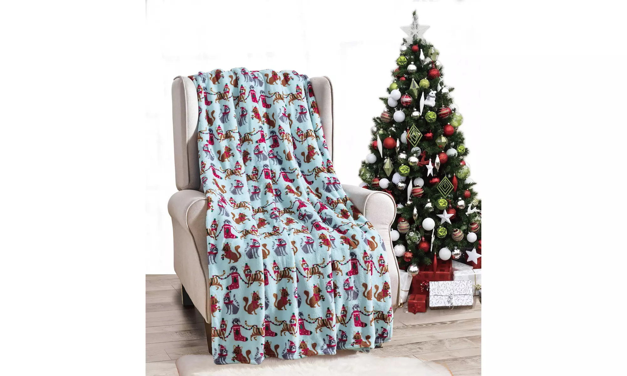 Whimsical Christmas & Holiday Throw Blankets: Multiple Styles Available  - Primary Image