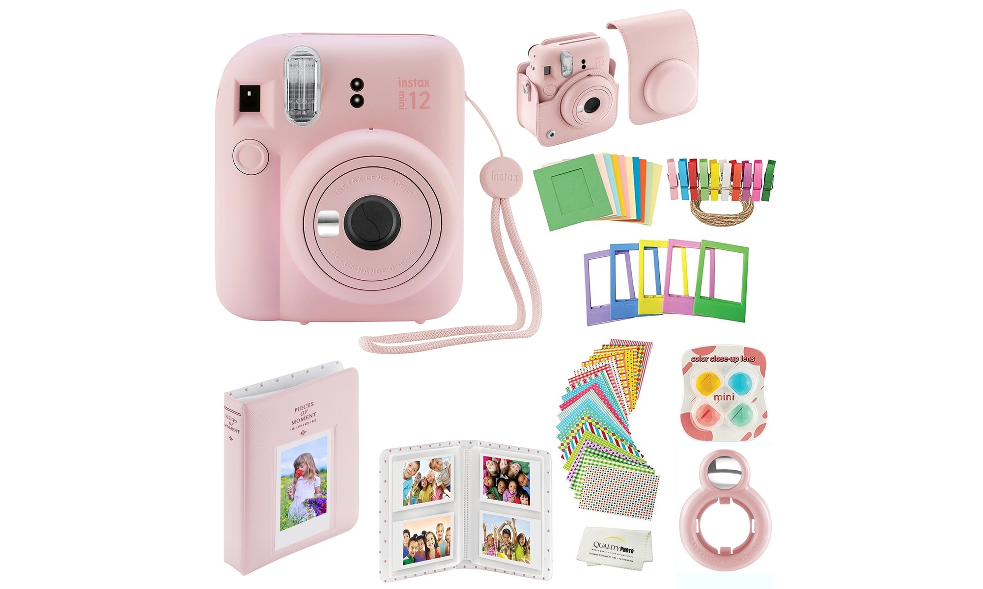 Fujifilm Instax Mini 12 Instant Camera with Case, Decoration
