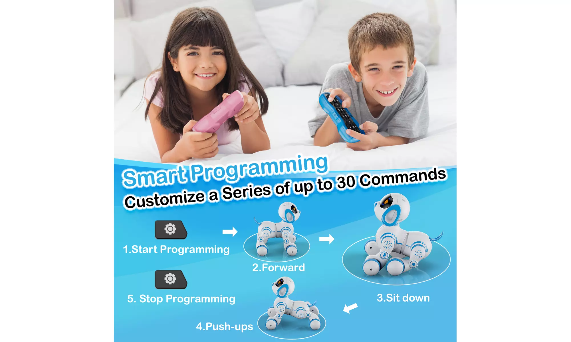 Contixo R3 Robot Dog, Walking Pet Robot Toy, App Controlled Robots for Kids