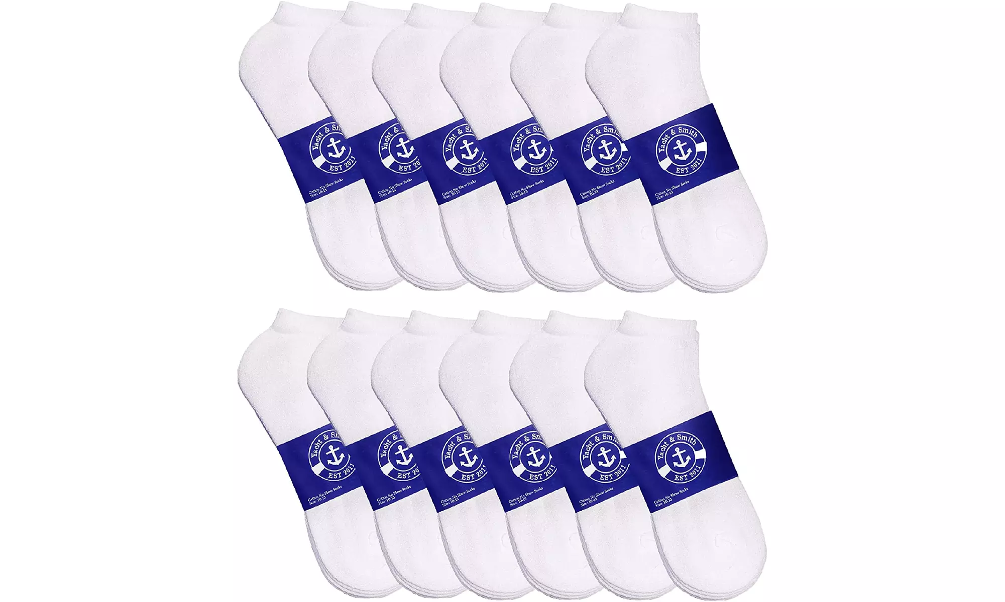 12 Pairs of Cheap Lightweight Low Cut Ankle Socks for Men - Primary Image
