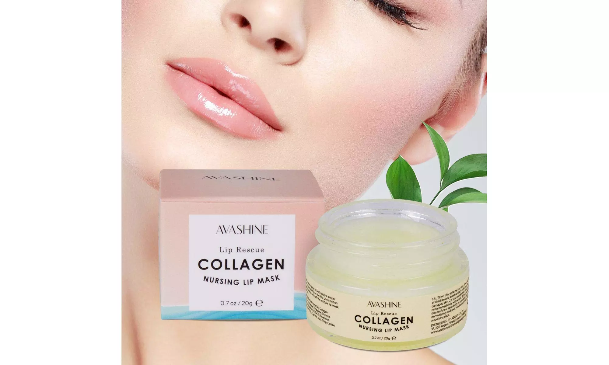 Avashine Lip Sleep Mask with Collagen Peptide, lip mask for dry lips, a Lip  - Primary Image