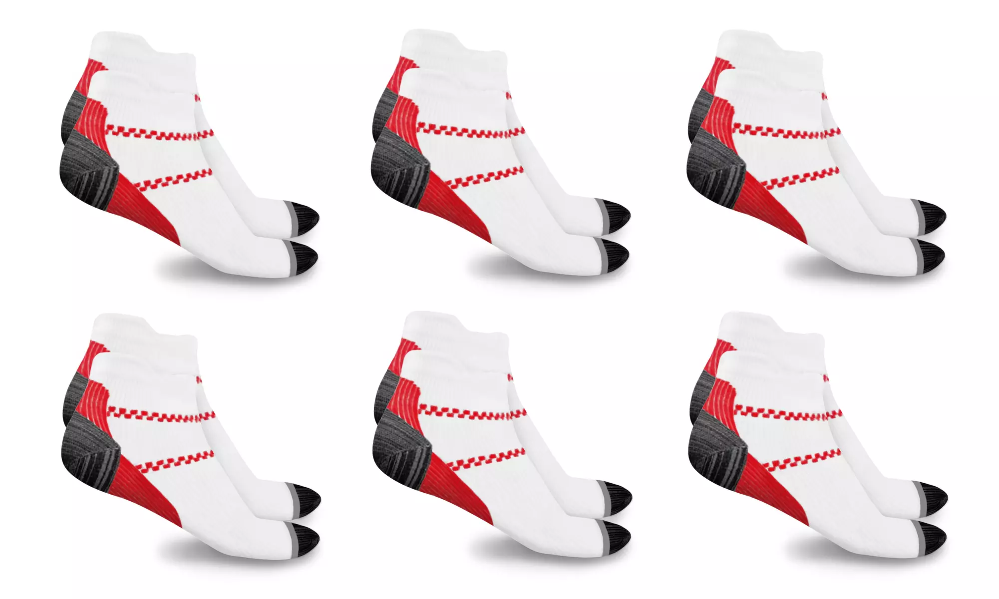 xFit Ankle-Length High Energy Compression Socks (6-Pairs)