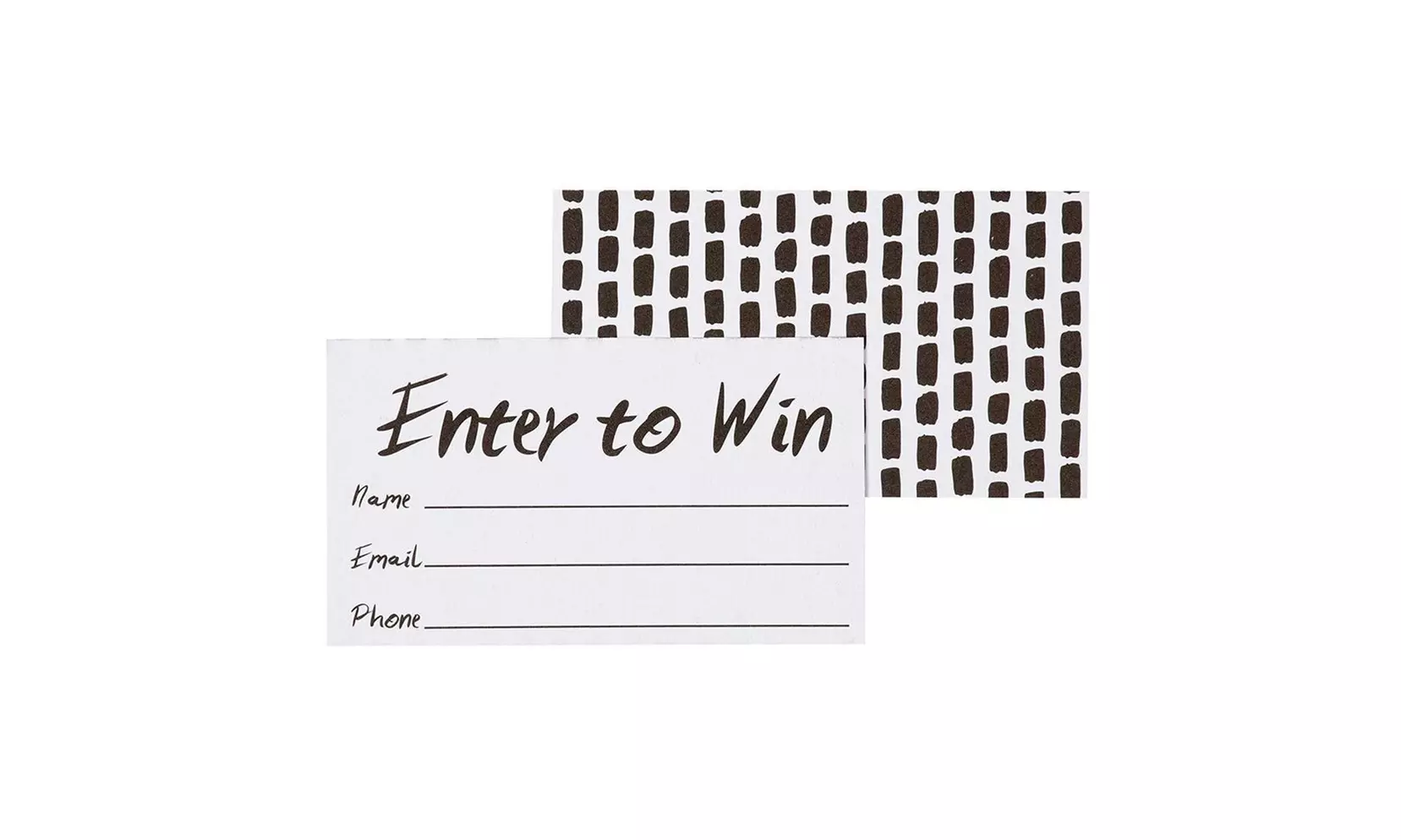 200x Enter to Win Entry Cards Form for Contest Raffle Ballot Drawing, 3.5x2" - Second Medium