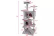 ZENY 53 inch Cat Tree with Scratching Posts and 2 Plush Rooms - Second Medium
