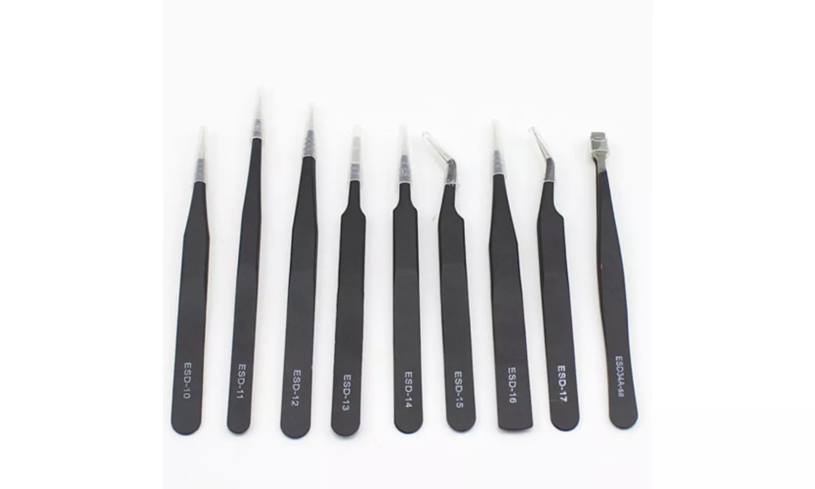 US 9 pc ESD Tweezers Anti Static Tool Precision Kit Set Tools Electronics Repair