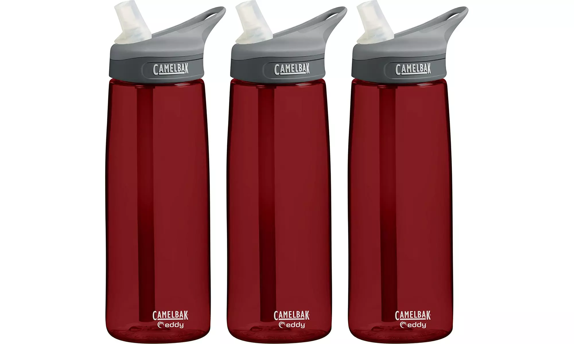 3 Pack CamelBak eddy Water Bottle, 25oz - Cardinal Red - Primary Image