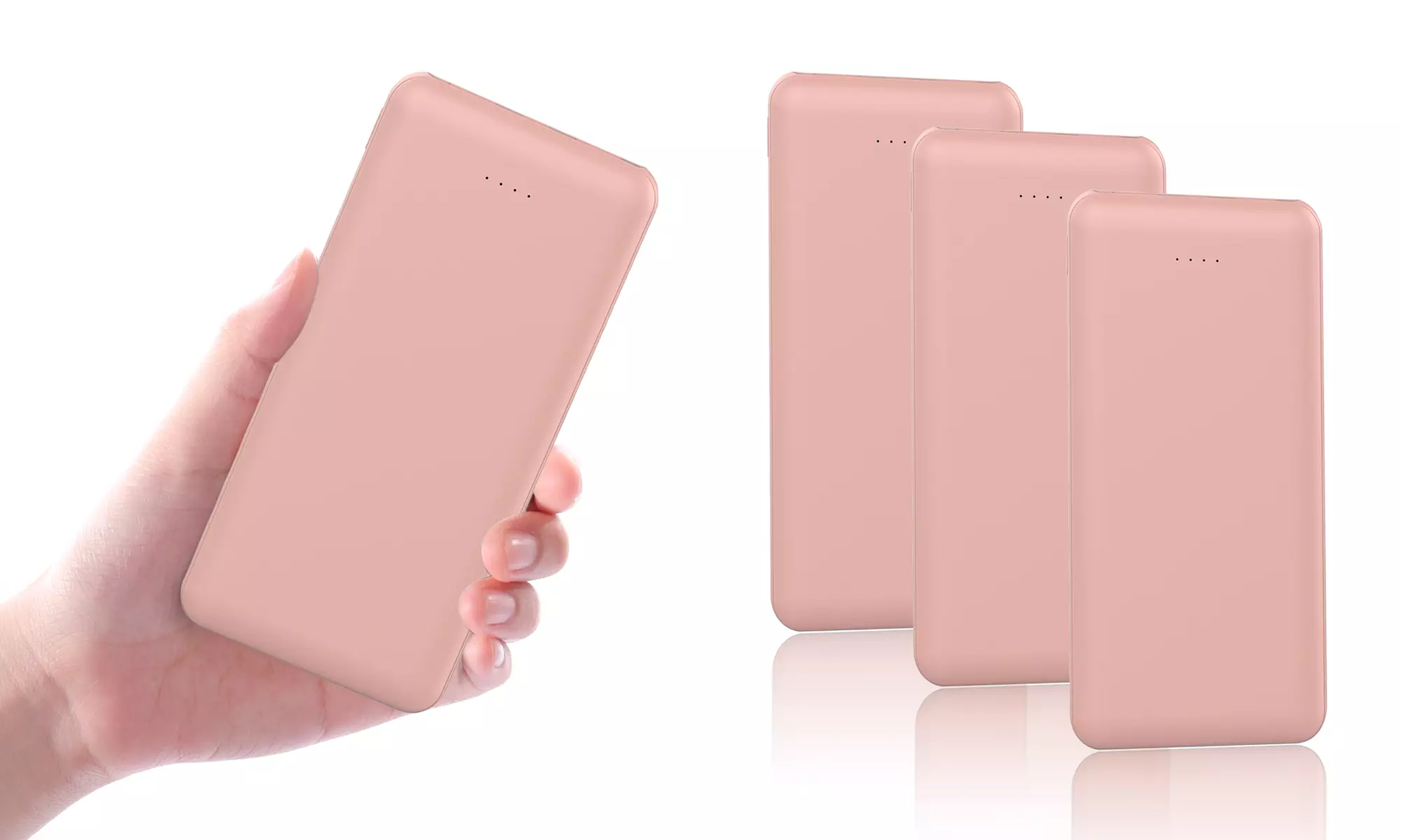 Rubberized Power Bank 6,000 or 12,000mAh LED Dual-USB