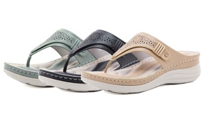 Thong Sandals for Women Clip Toe Flip Flops with Arch Support