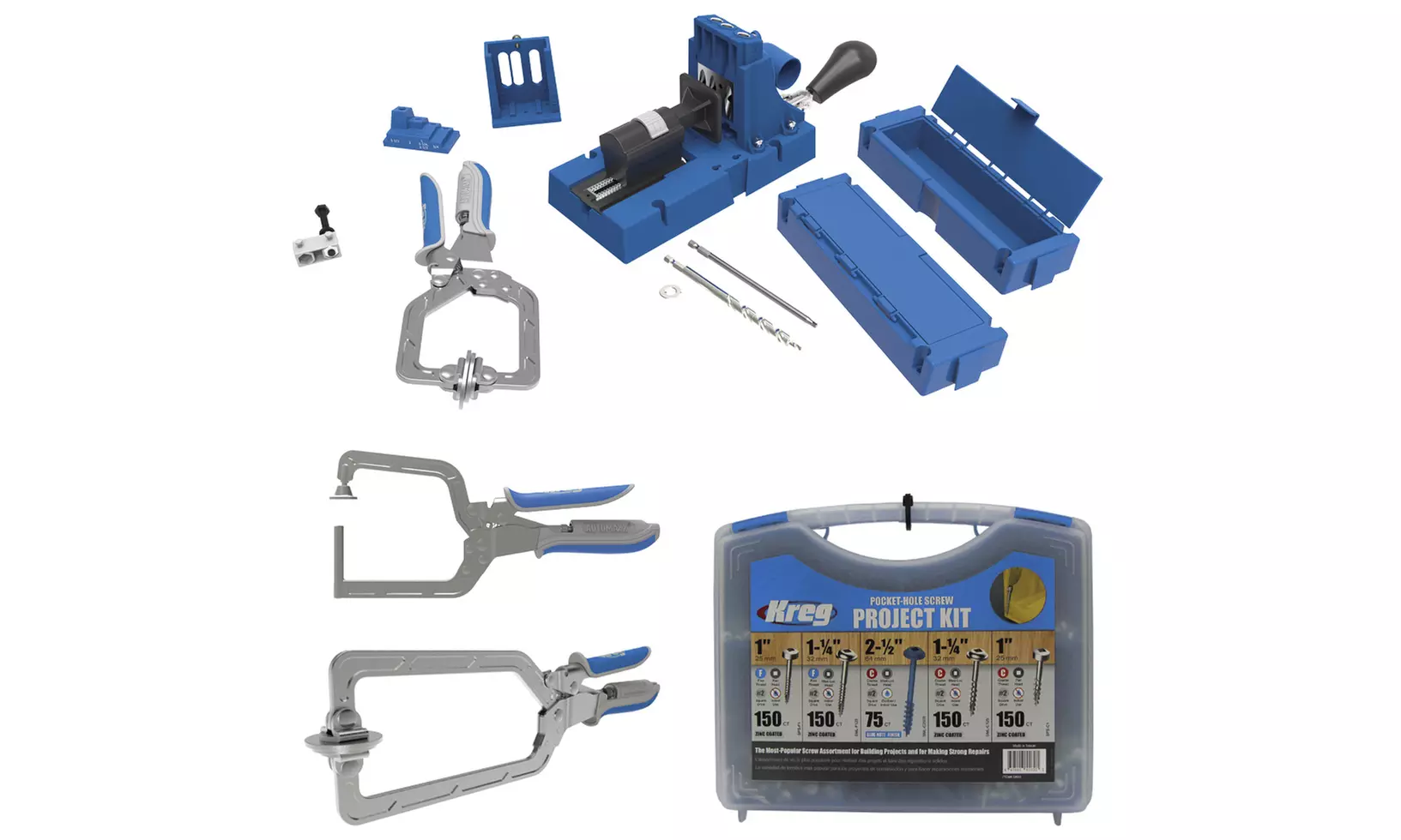 Kreg Jig K5 Master System w/ Pocket-Hole Screw Kit in 5 Sizes & Clamp - Primary Image