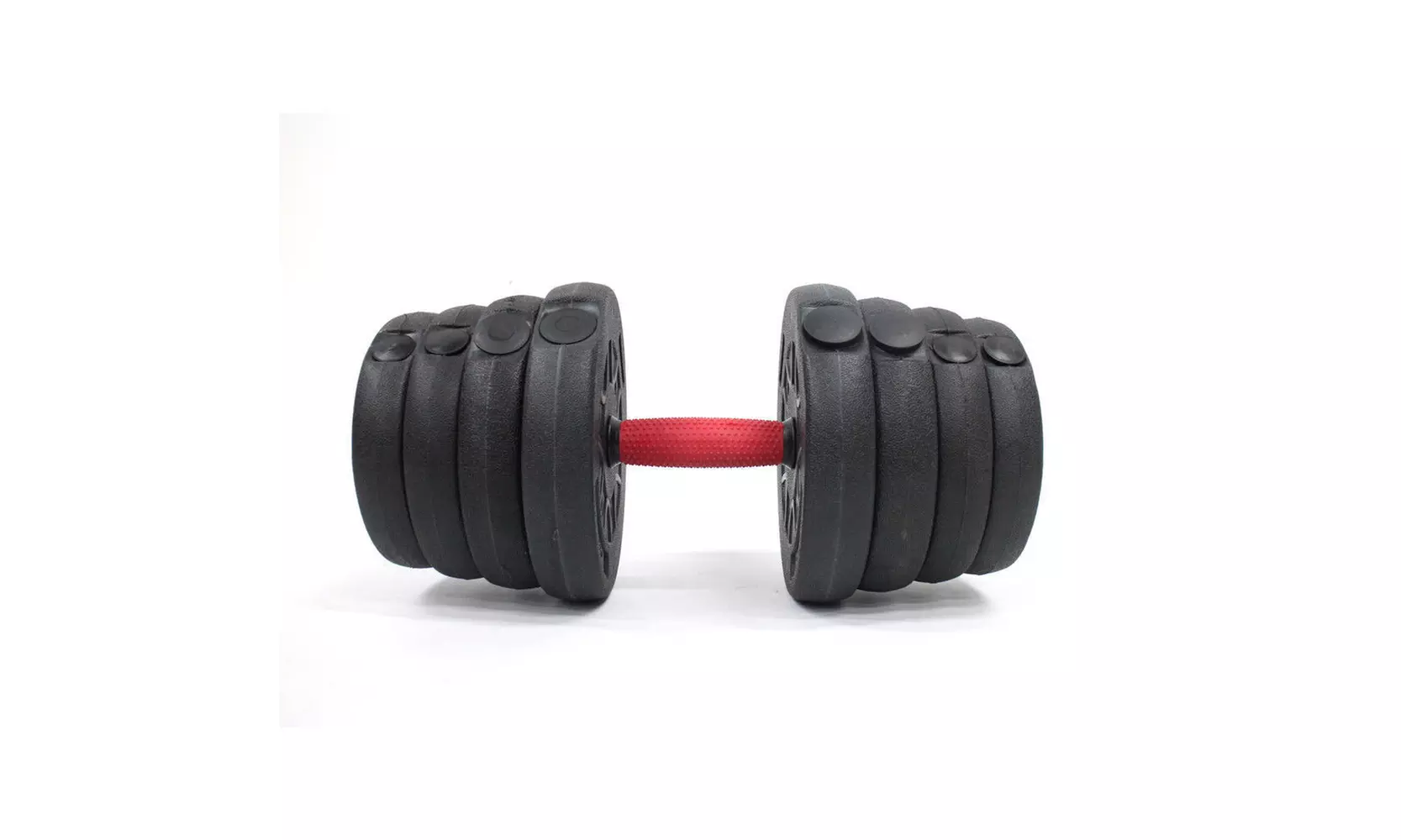 Weight Dumbbell Set 66 LB Adjustable Cap Gym Barbell Plates Hand Body Workout - Primary Image