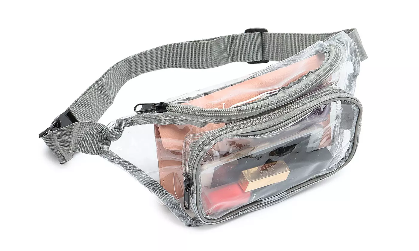 Clear PVC Stadium Approved Sling Bag Crossbody Purse Fanny Pack