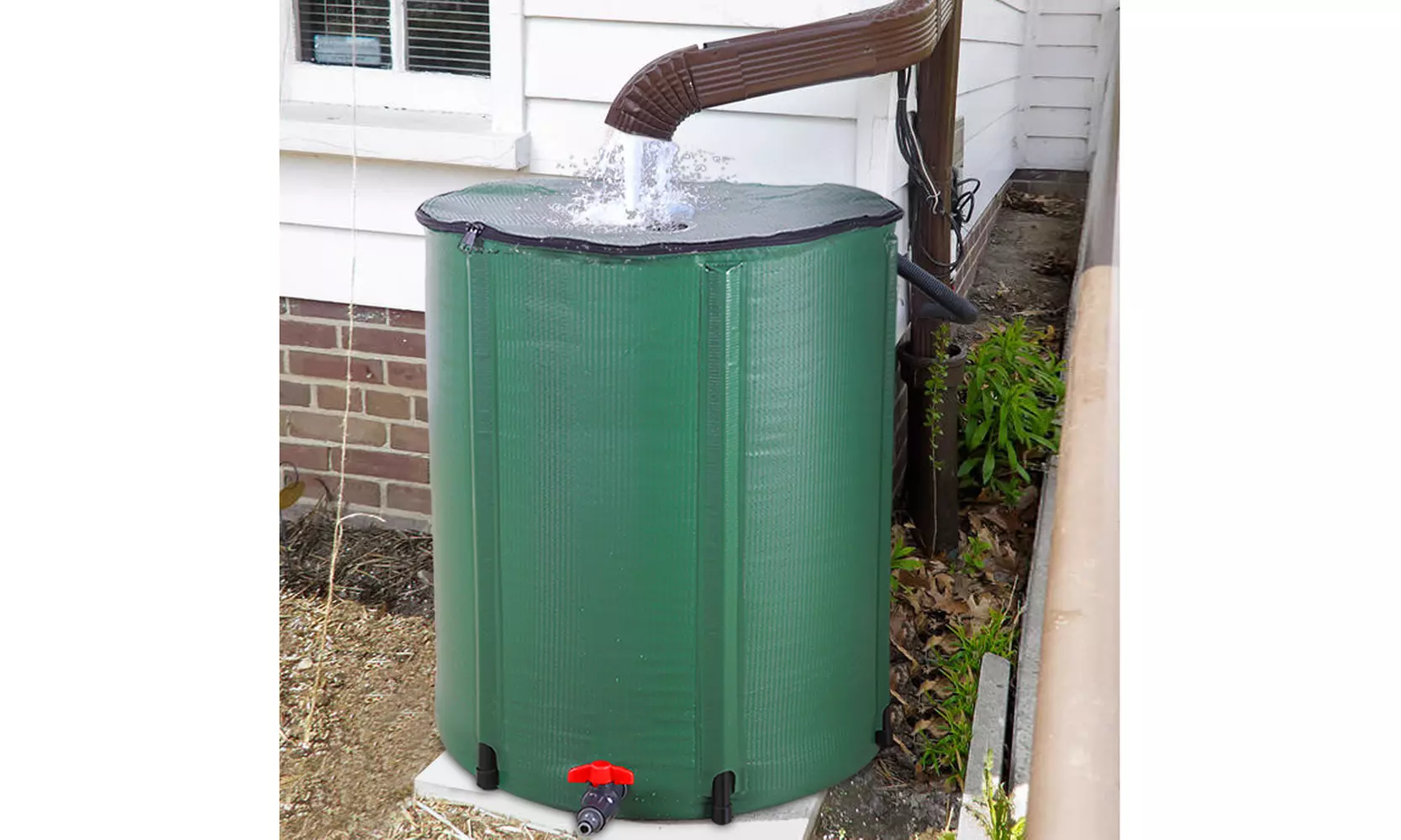 50/66/100 Gallon Folding Rain Barrel Water Collector Green