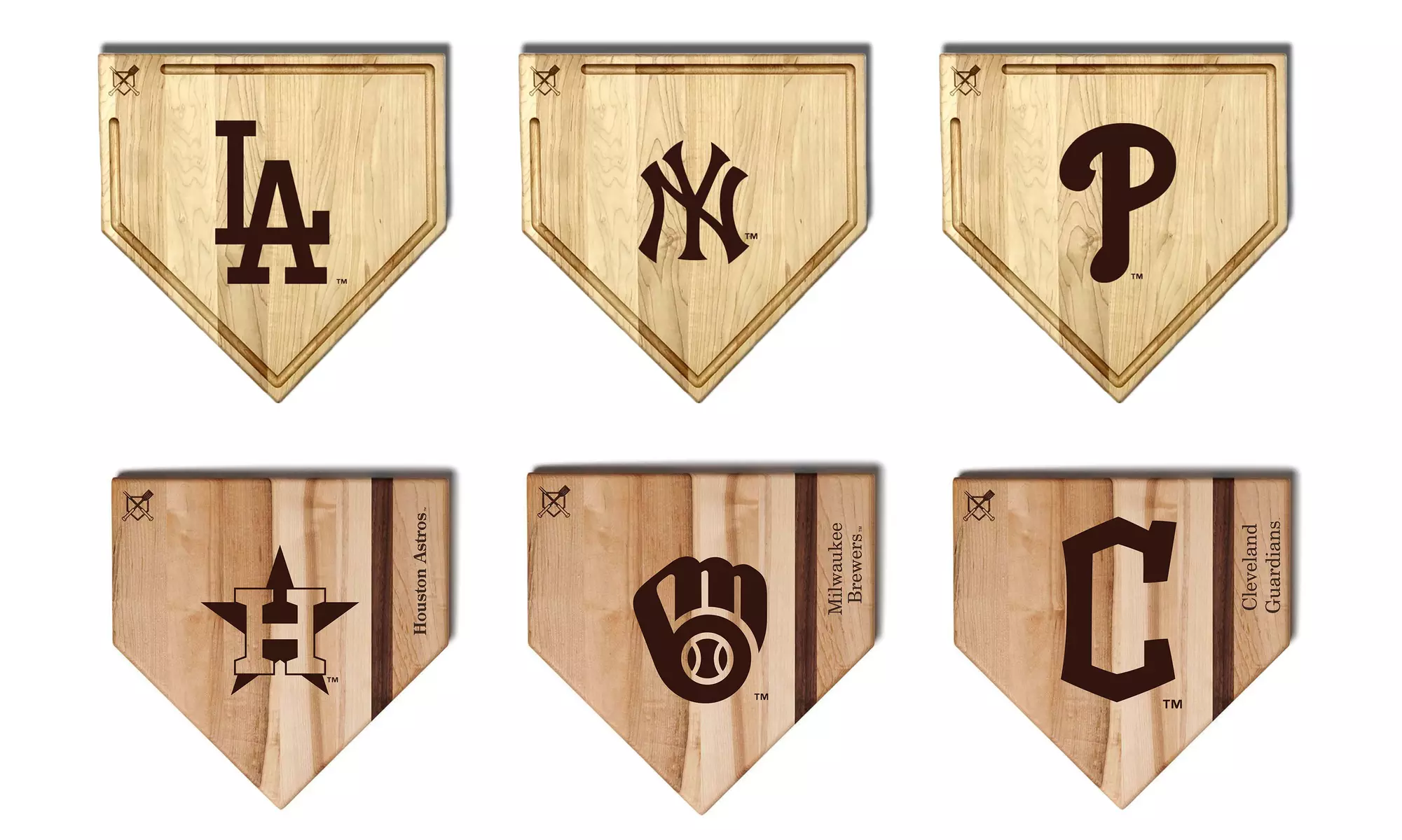 MLB 12-Inch or 17-inch Wooden Home Plate Cutting Board