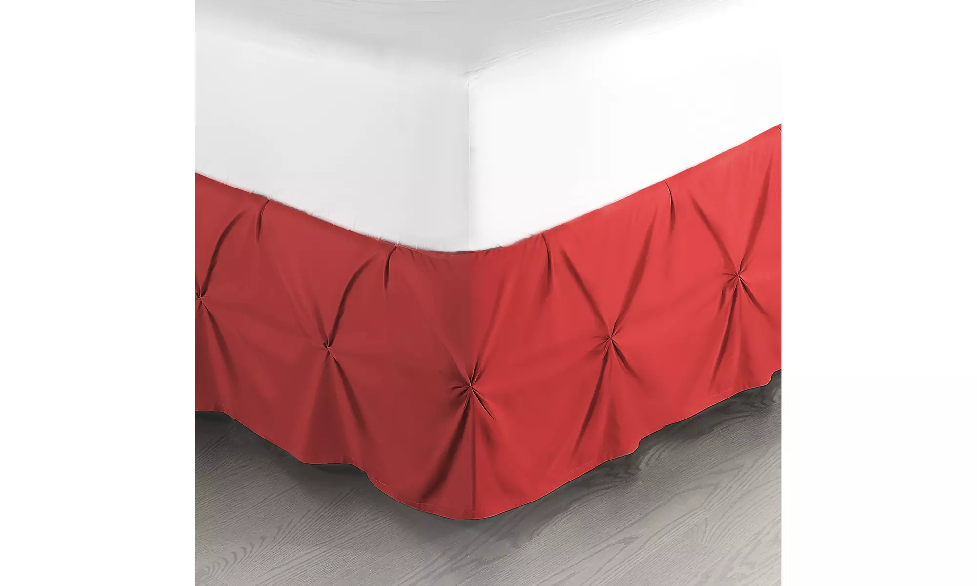Nestl Pinch Pleat Bed Skirt - 14 inch Tailored Drop Pintuck Dust Ruffle