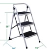 Image 2: Foldable 3 Step Ladder