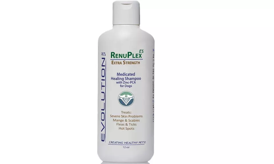 Medicated Dog Mange Shampoo. Antifungal RenuPlex Extra Strength - Second Medium