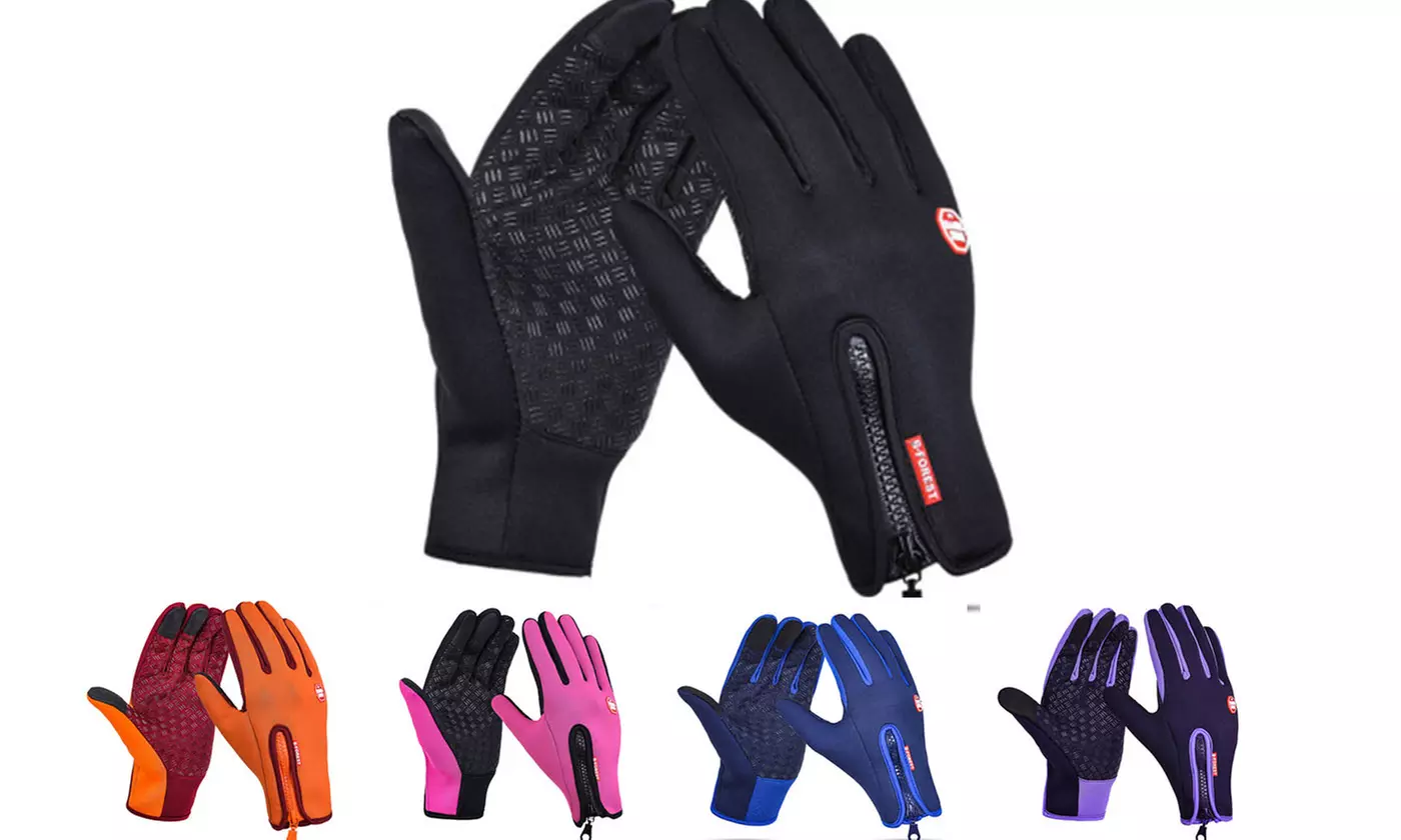 Women Waterproof Winter Camping Touchscreen Thermal Sensor Gloves - Primary Image