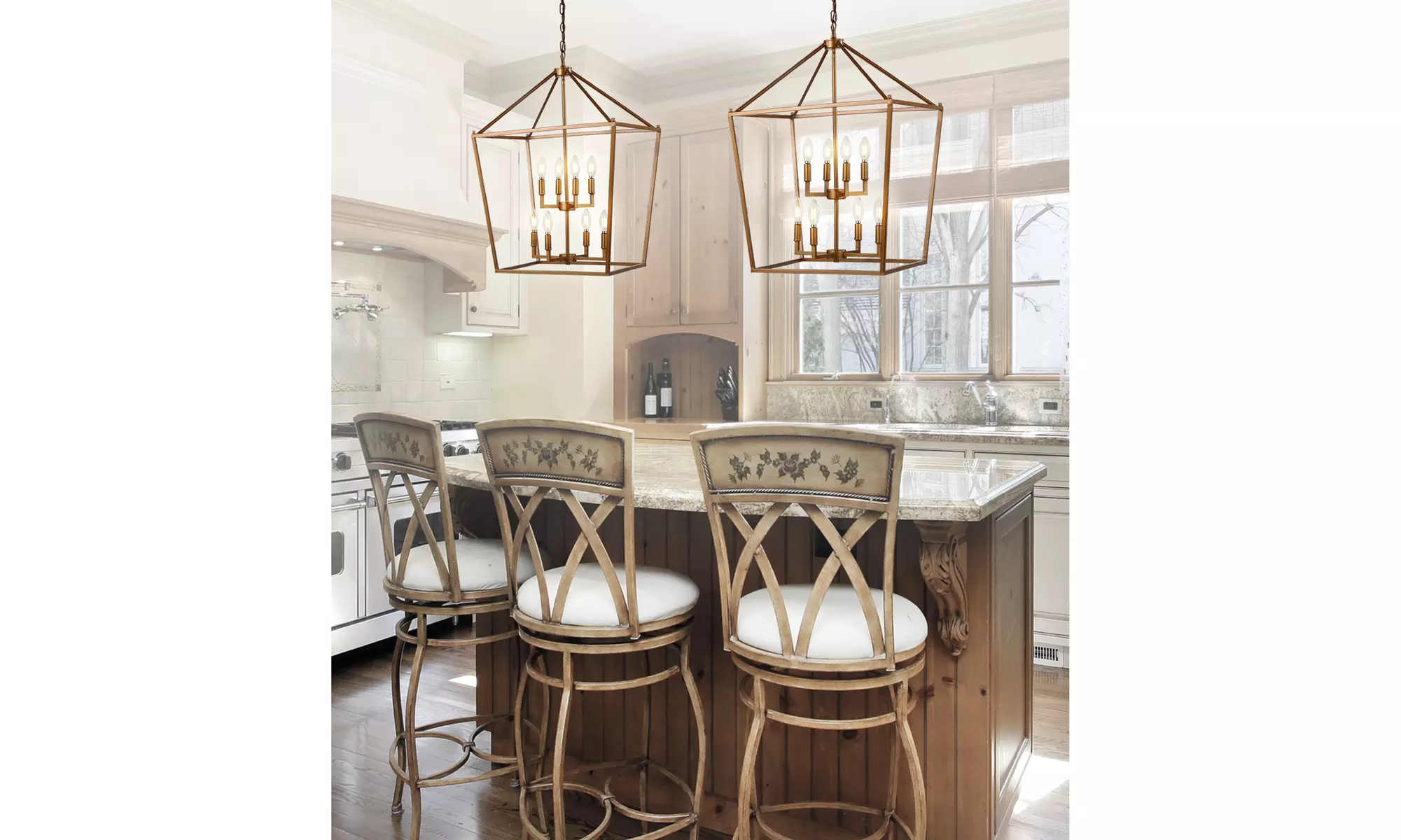 Pagoda Lantern Metal LED Pendant by JONATHAN  Y - Primary Image