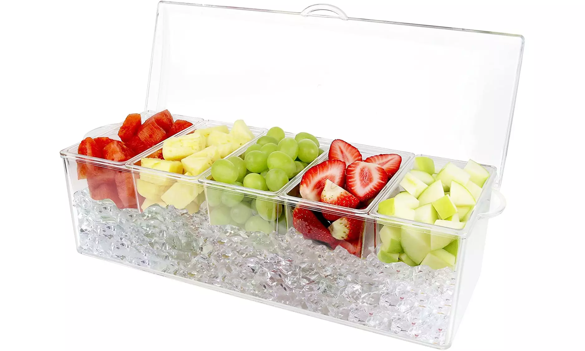 Estilo Food Divider w/ Ice Core, Clear (5 Sections) - Primary Image