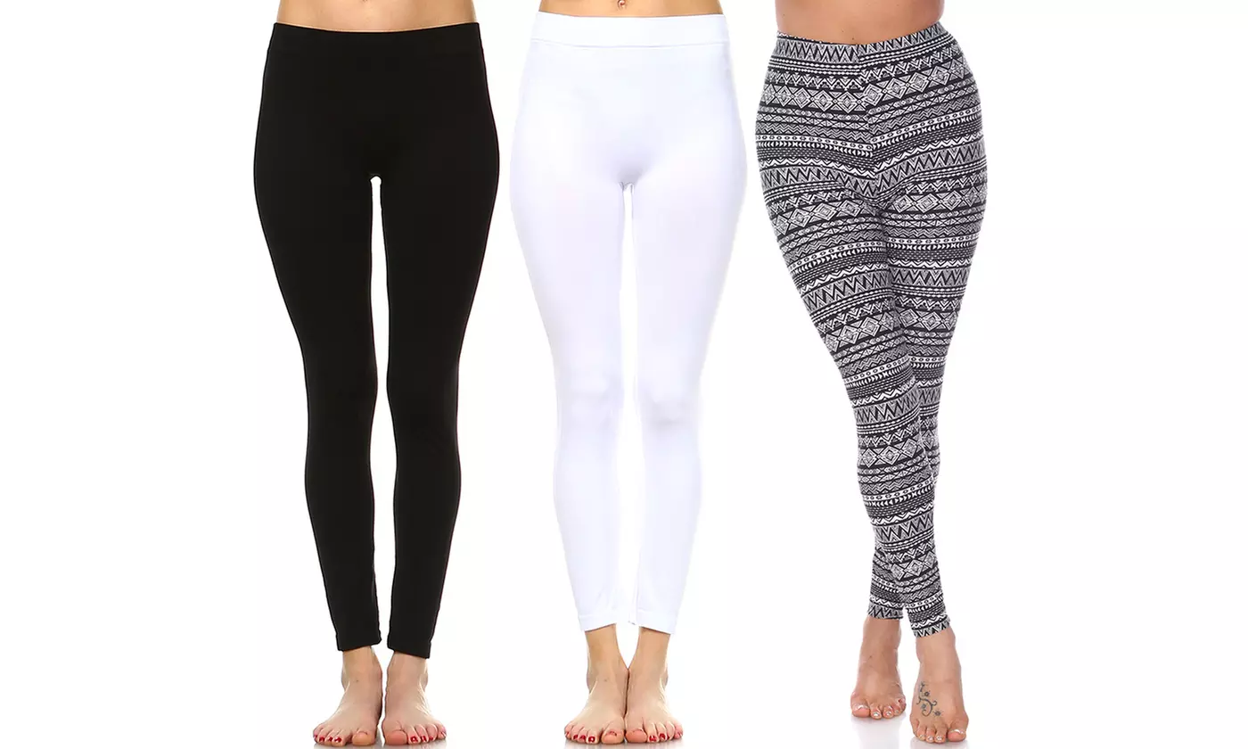 Women's 3 Pack Leggings Also in Plus Sizes - Primary Image