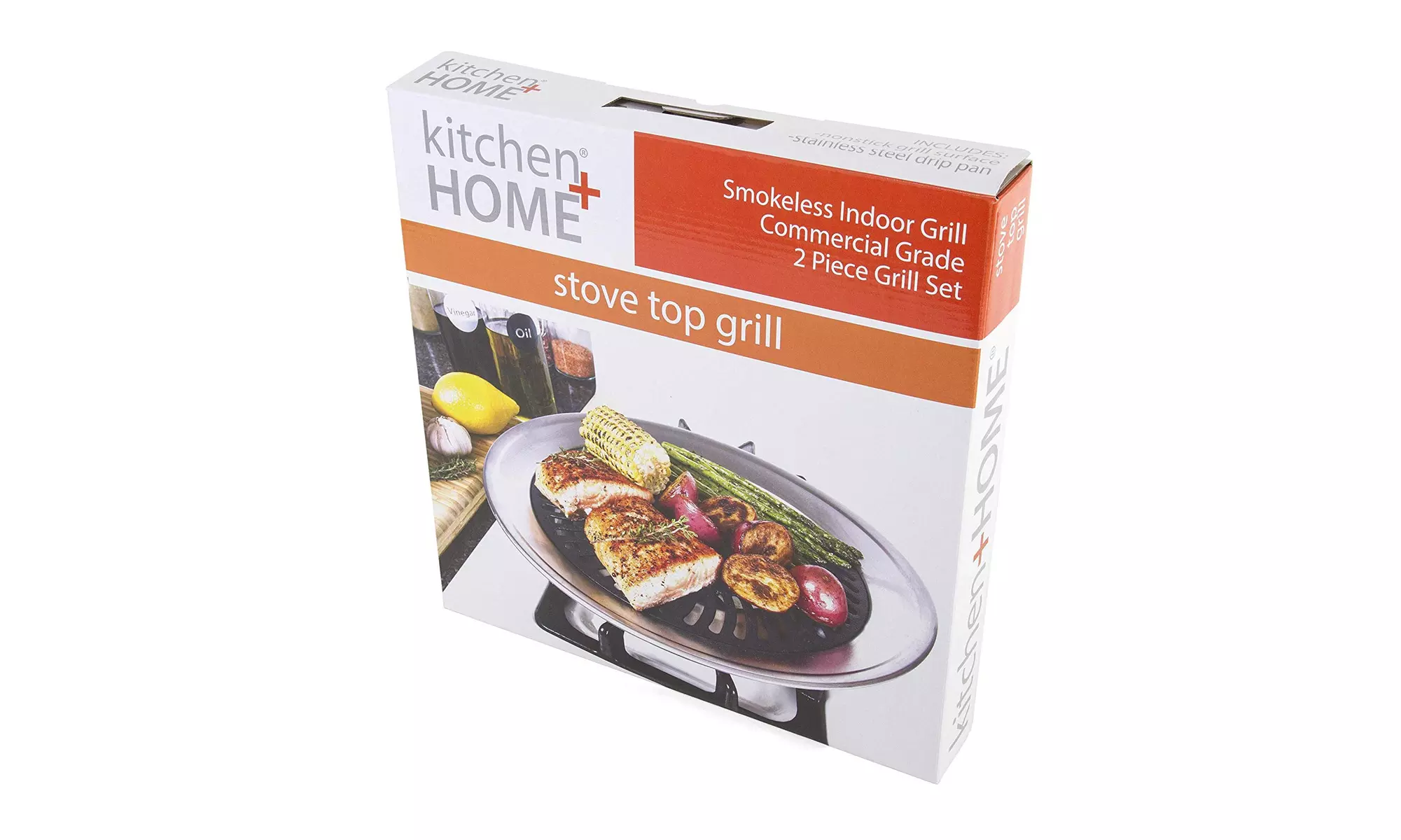 Smokeless Indoor Stove Top Grill Nonstick BBQ Griddle Pan - Second Medium