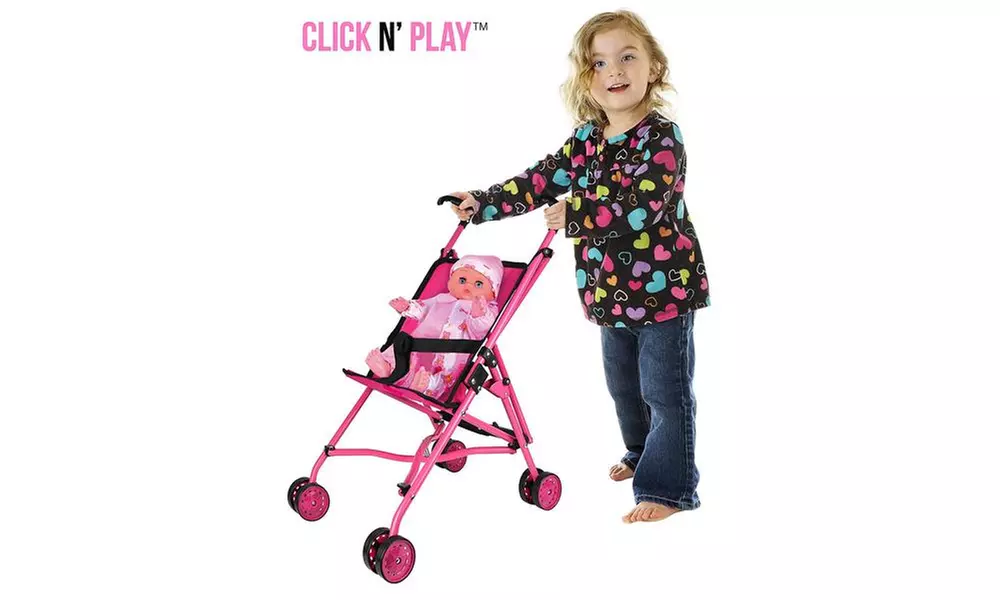 Precious toys Hot Pink Umbrella Doll Stroller - Primary Image