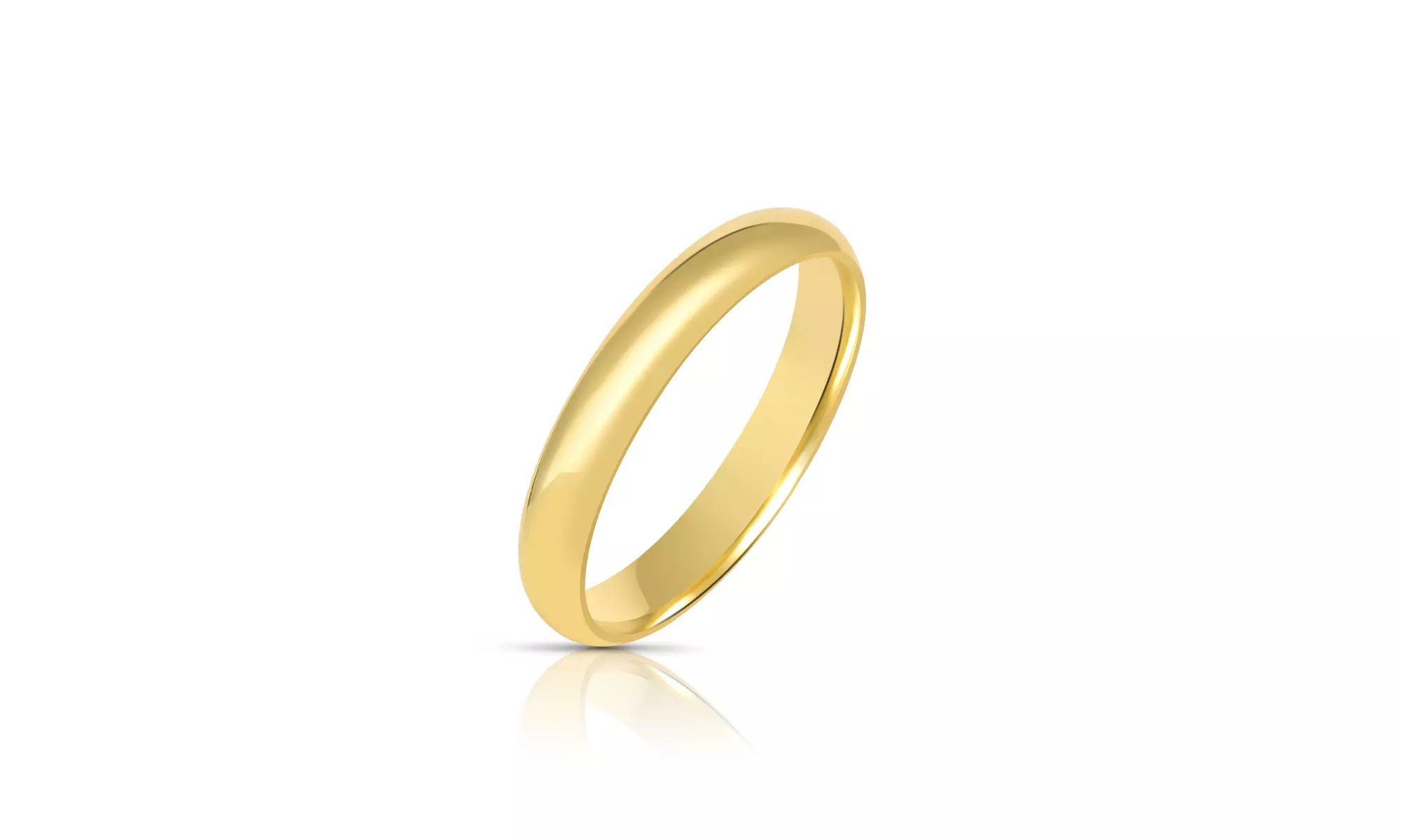 14K Gold Plated Wedding Band Collection in Solid Sterling Silver