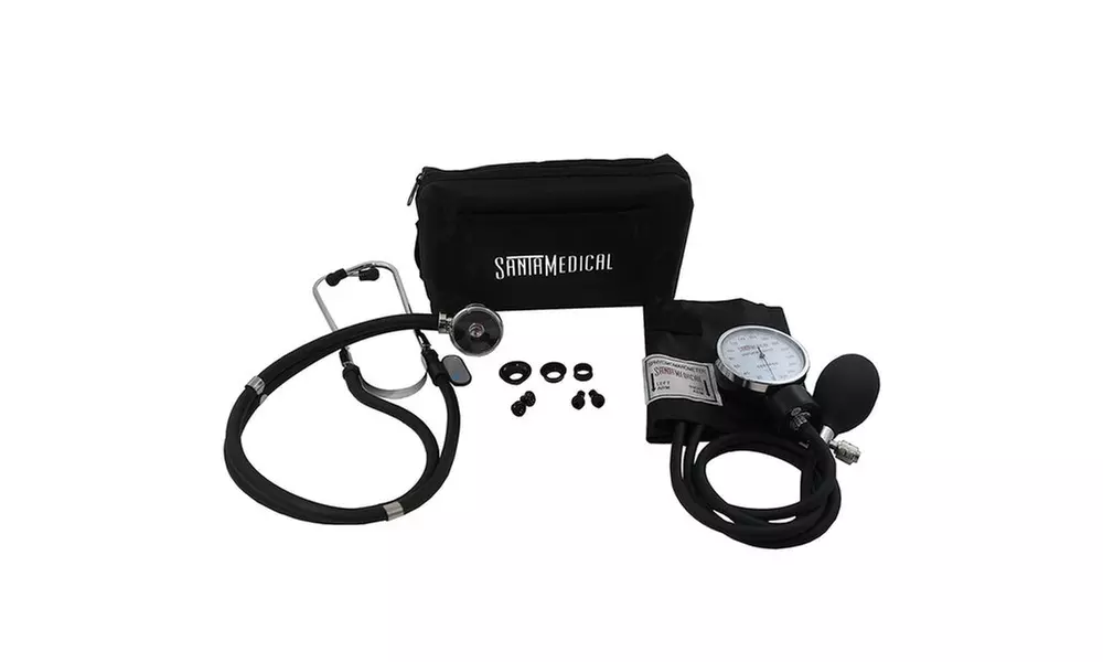 Santamedical Sphygmomanometer w/ Stethoscope Kit Black (SPR-210B) - Primary Image