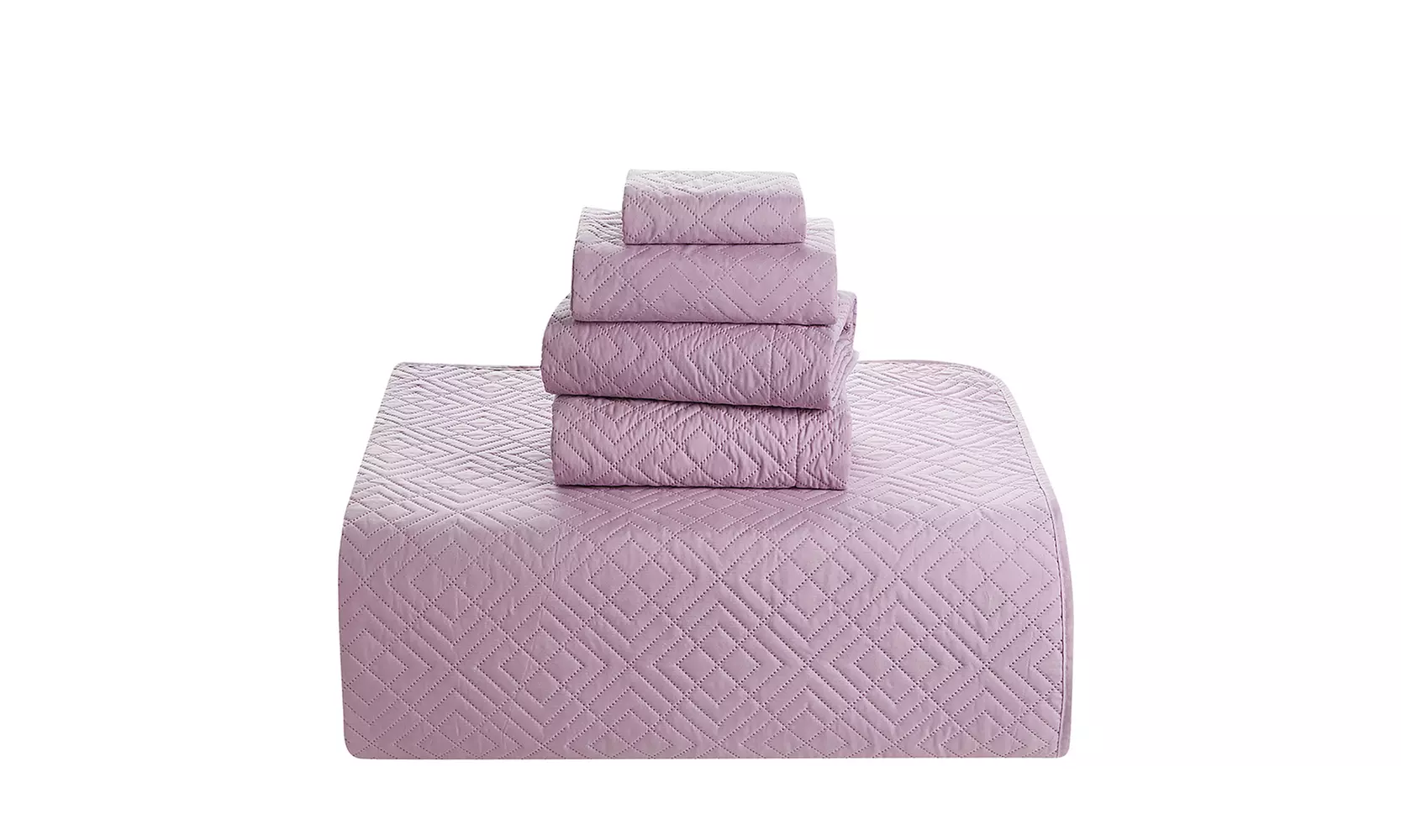 Clara Clark Bedspread Quilt Set - Embossed Pinsonic Lightweight Coverlet Set