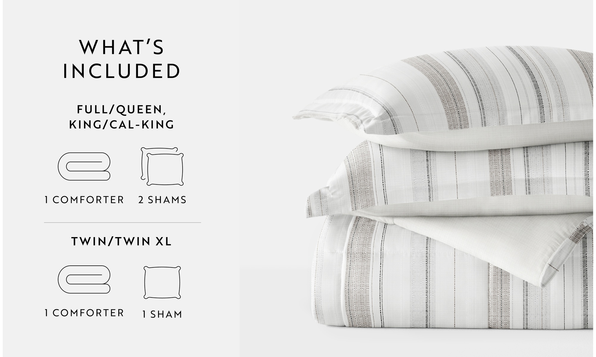 Reversible Comforter Set  - All Seasons, 100% Hypoallergenic, Extra Soft