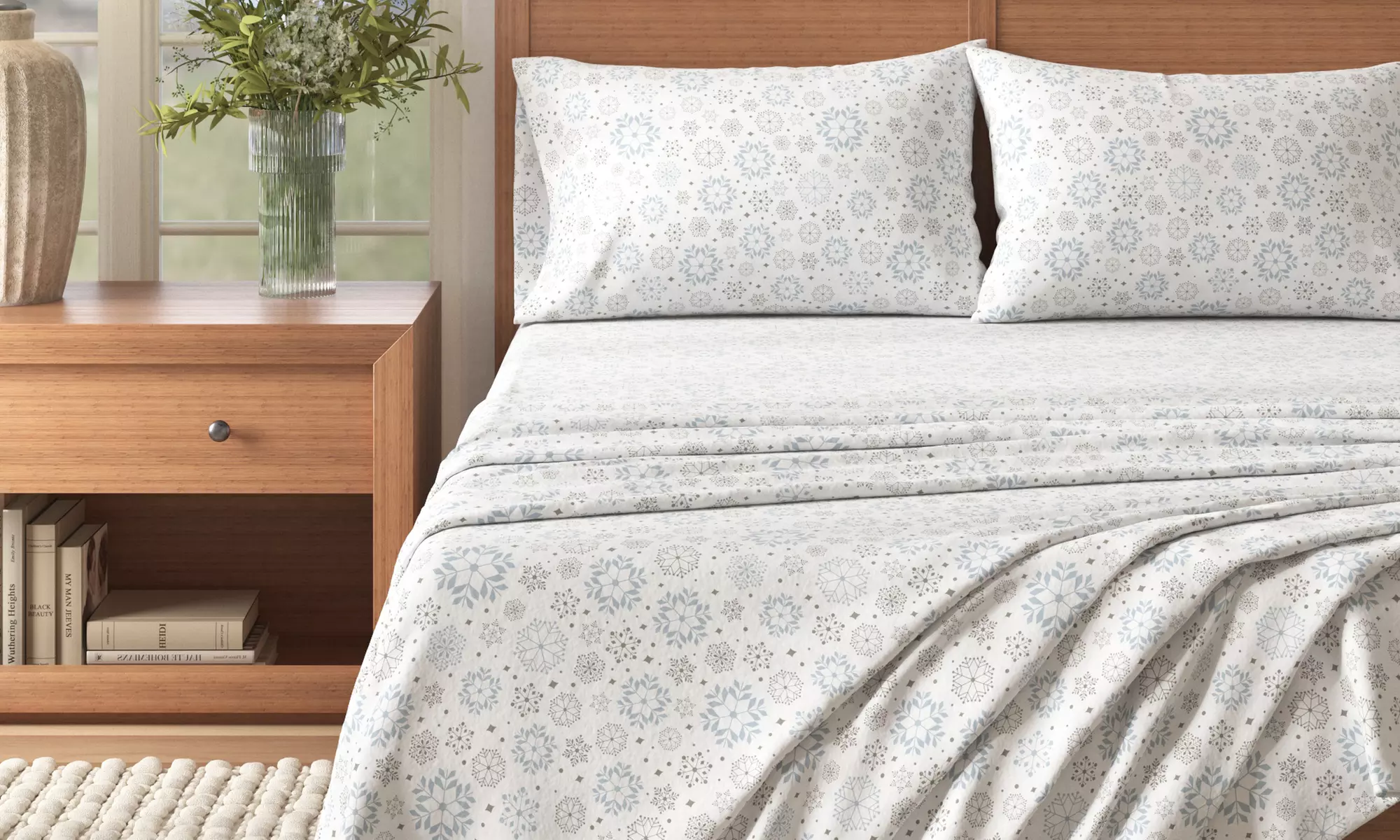 Turkish Cotton Winter-Theme Flannel Sheets Set