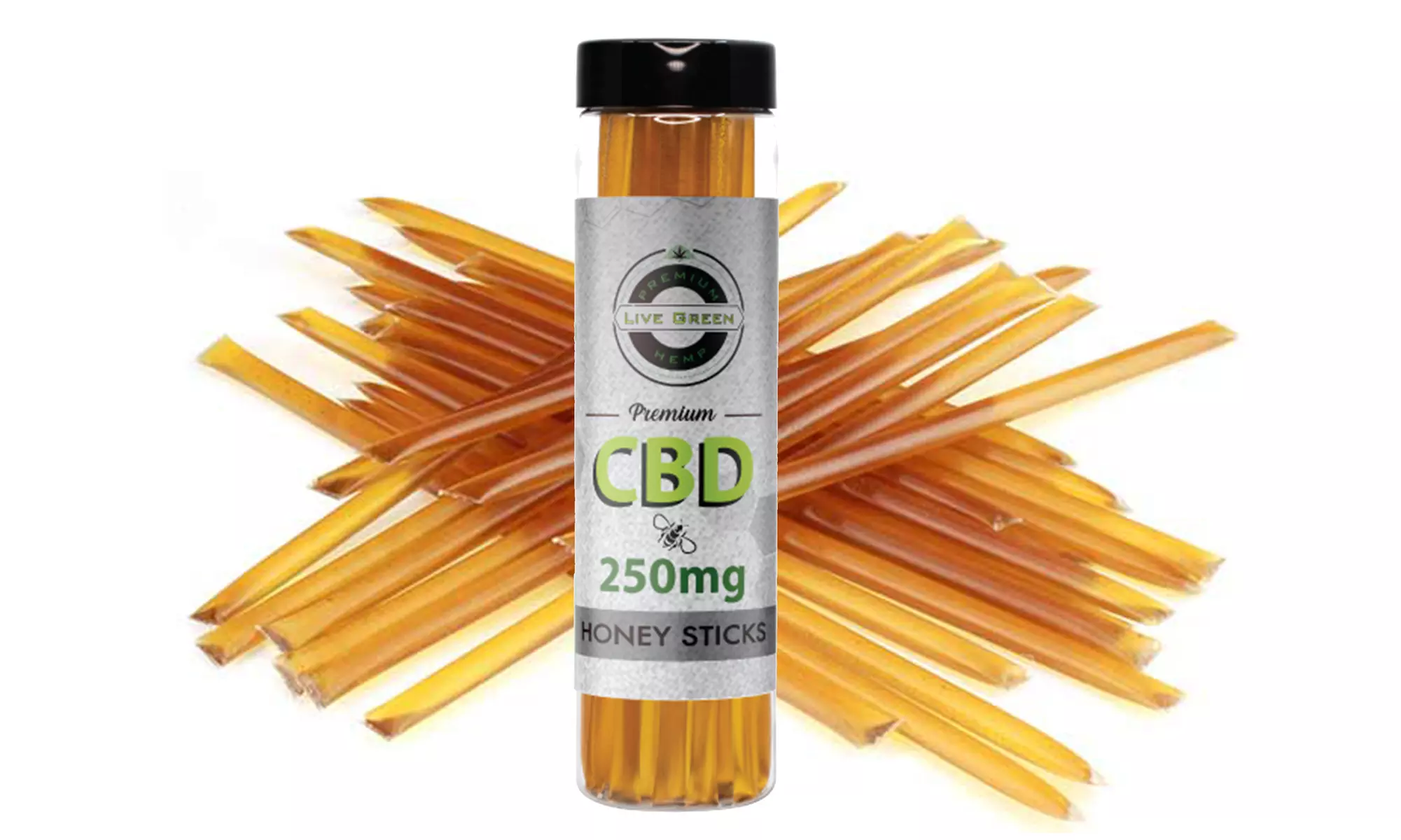 CBD Honey Sticks 250mg (25-Pack) by Live Green Hemp - Primary Image