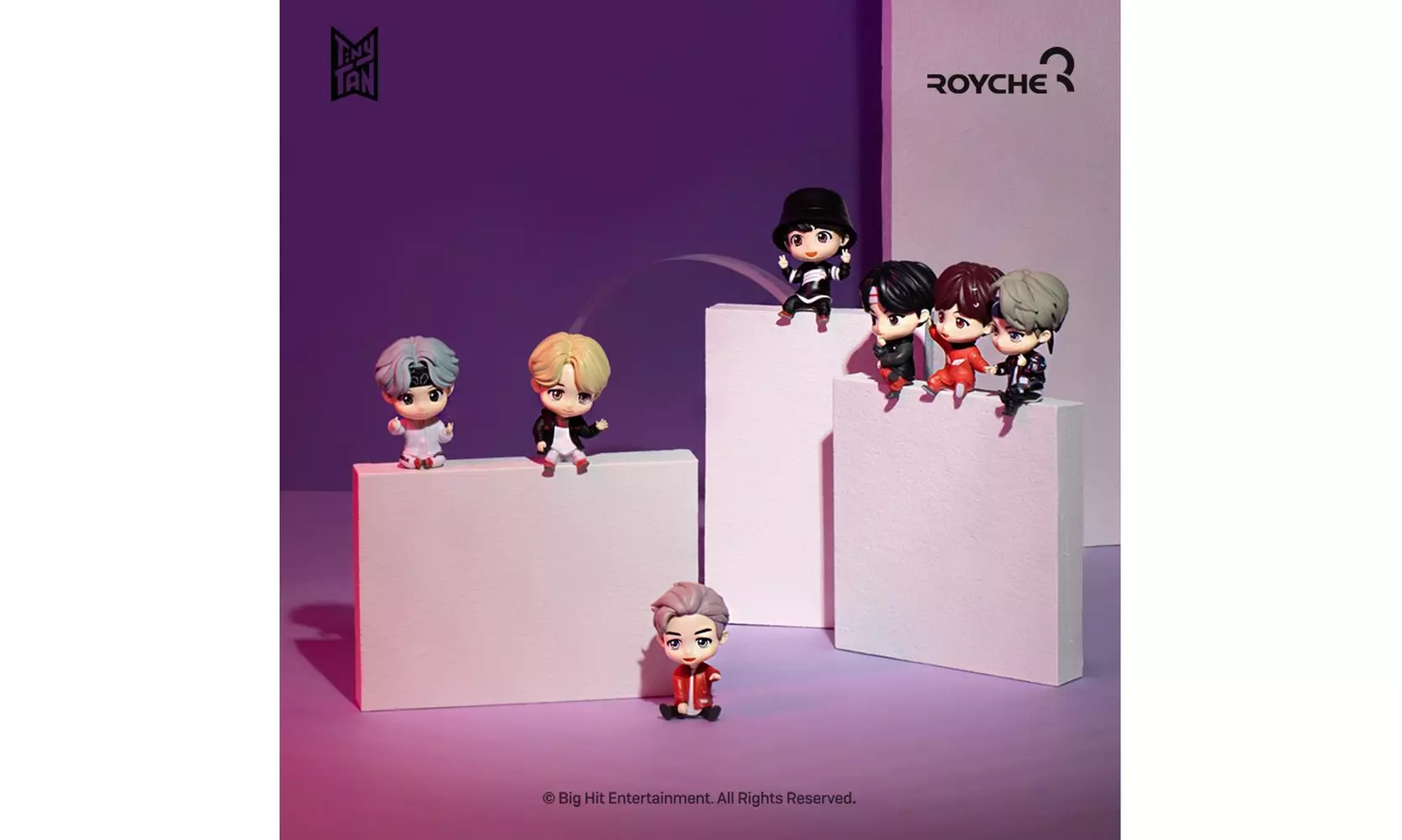 TinyTan BTS Bangtan Monitor Figurines Collection 7 Characters - Primary Image