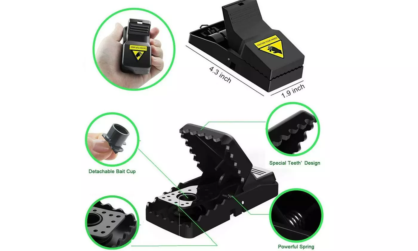 6-PACK Reusable MOUSE TRAPS Rat Trap Rodent Snap Trap Mice Trap Catcher Killer