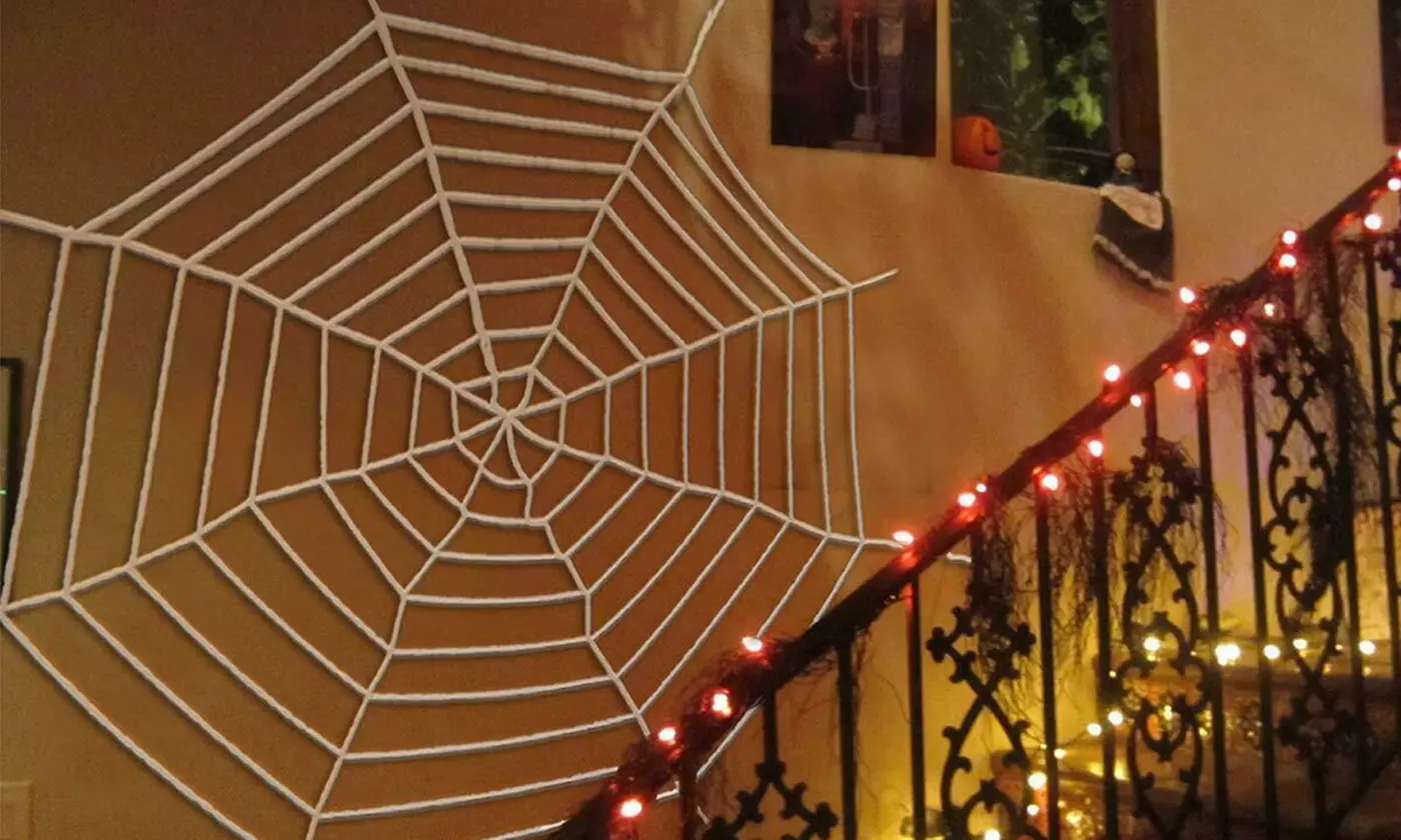Giant Spider & Web Halloween Decoration Props